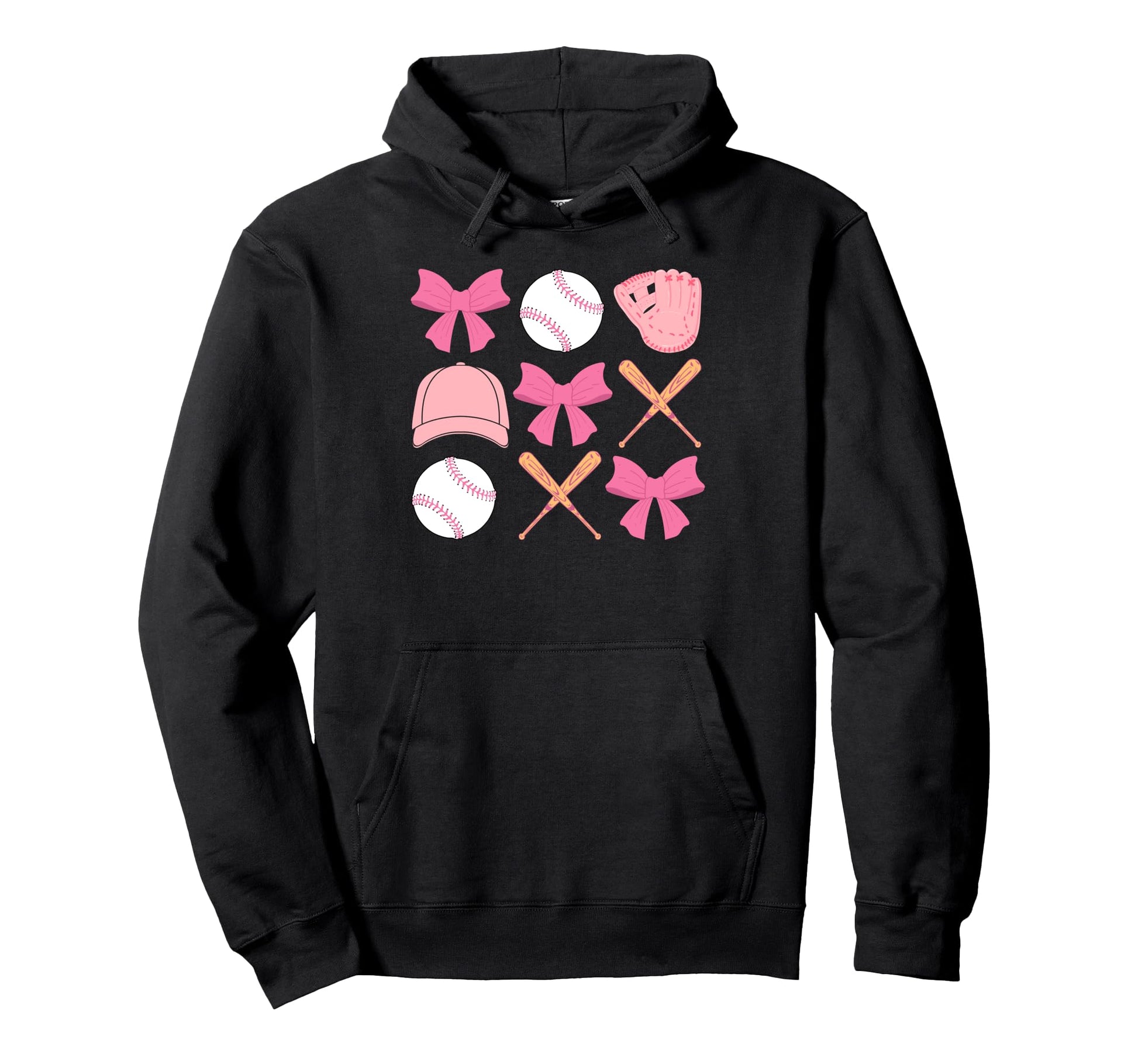 Baseball Mom Coquette Mothers Day Hoodie - Streetwear Style Men Women - T-Shirt, Sweatshirt, Hoodie