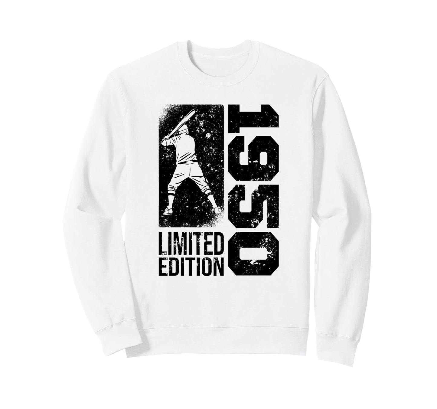 Baseball Player Born 1950 Sweatshirt - Casual Everyday Wear for Adults - T-Shirt, Sweatshirt, Hoodie