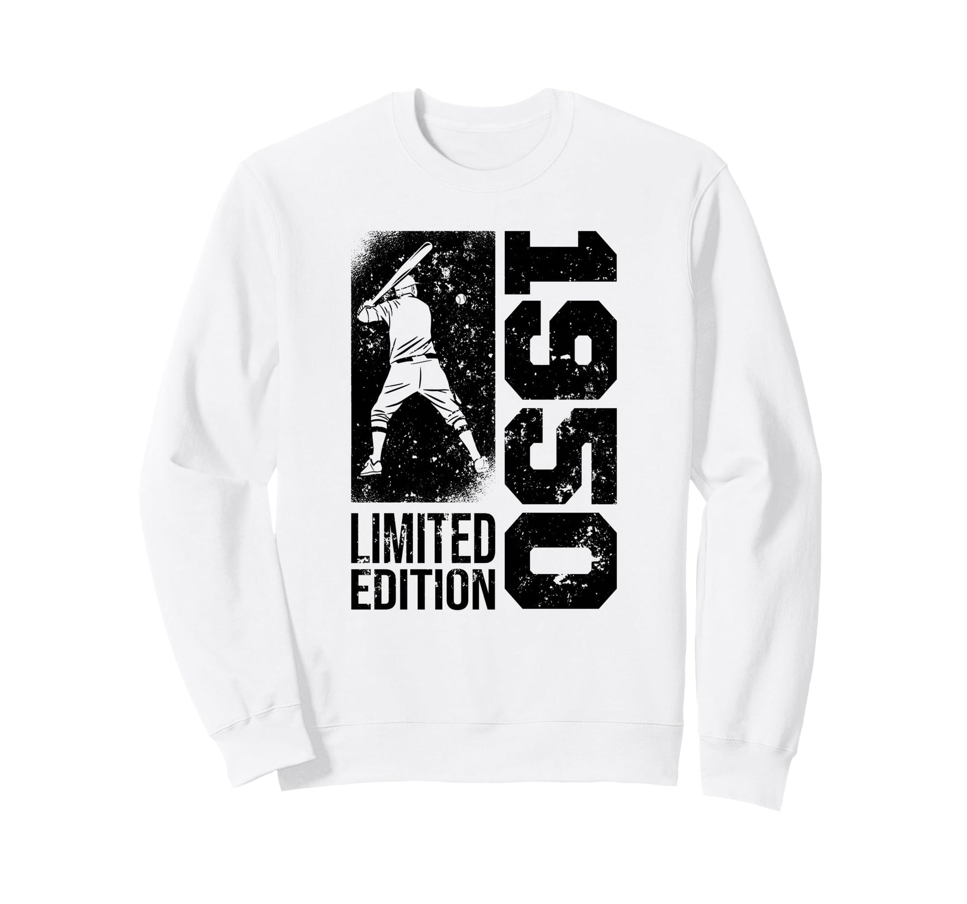 Baseball Player Born 1950 Sweatshirt - Casual Everyday Wear for Adults - T-Shirt, Sweatshirt, Hoodie