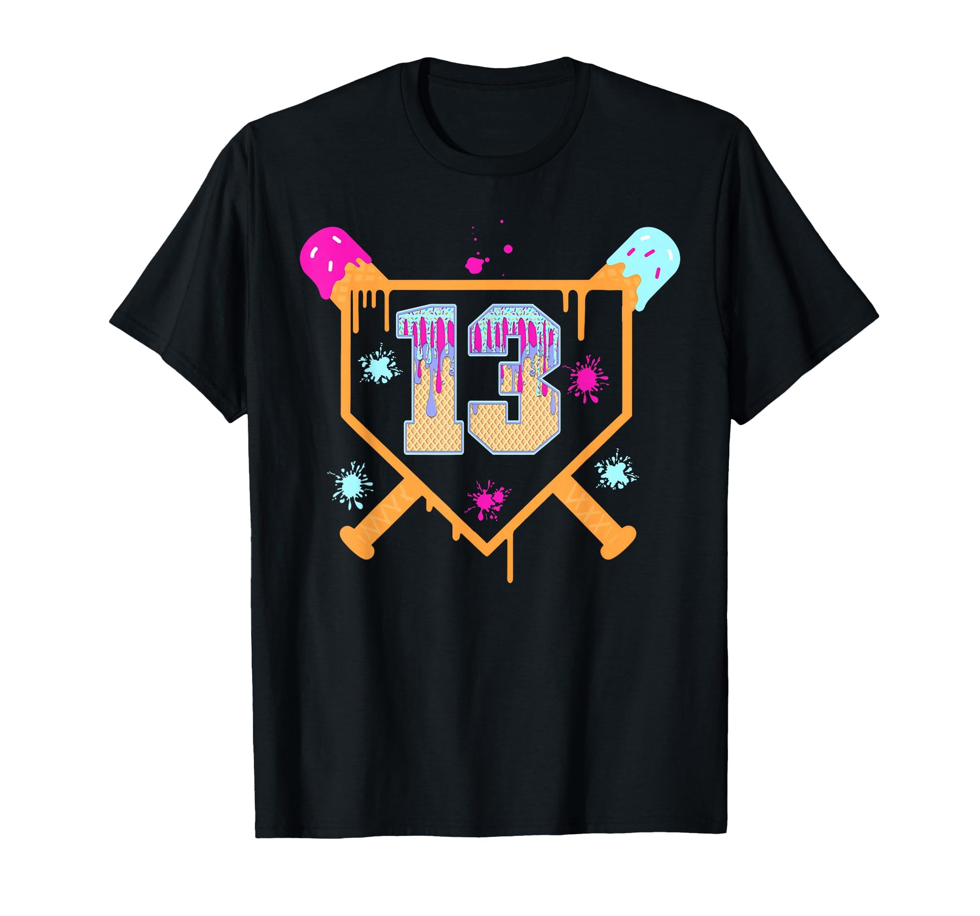 13Th Birthday Baseball Drip 13 Year T-Shirt - Streetwear Style for Adults - T-Shirt, Sweatshirt, Hoodie