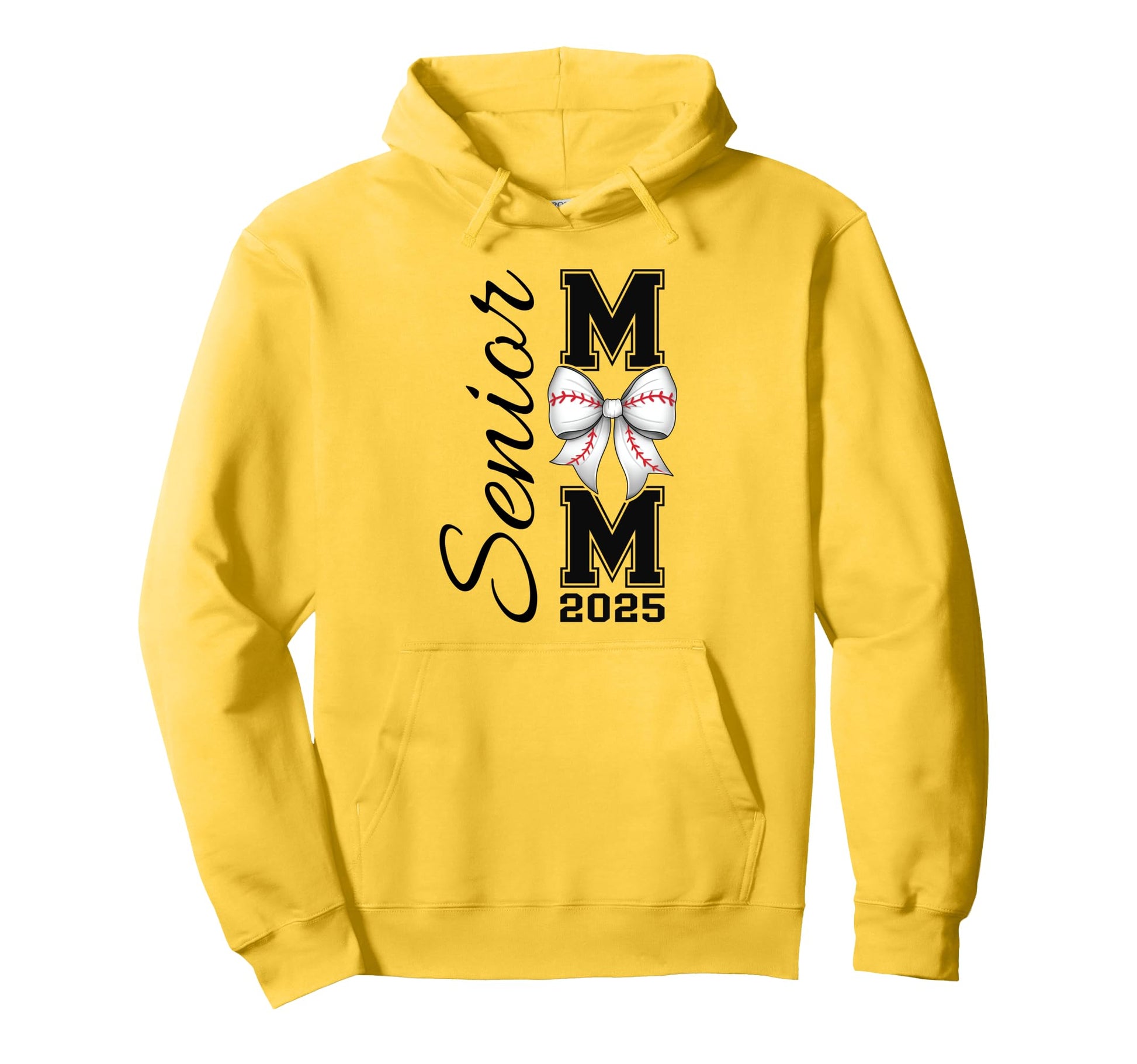 Senior Mom 2025 Baseball Bow Coquette Hoodie - Minimalist Print Unisex - T-Shirt, Sweatshirt, Hoodie