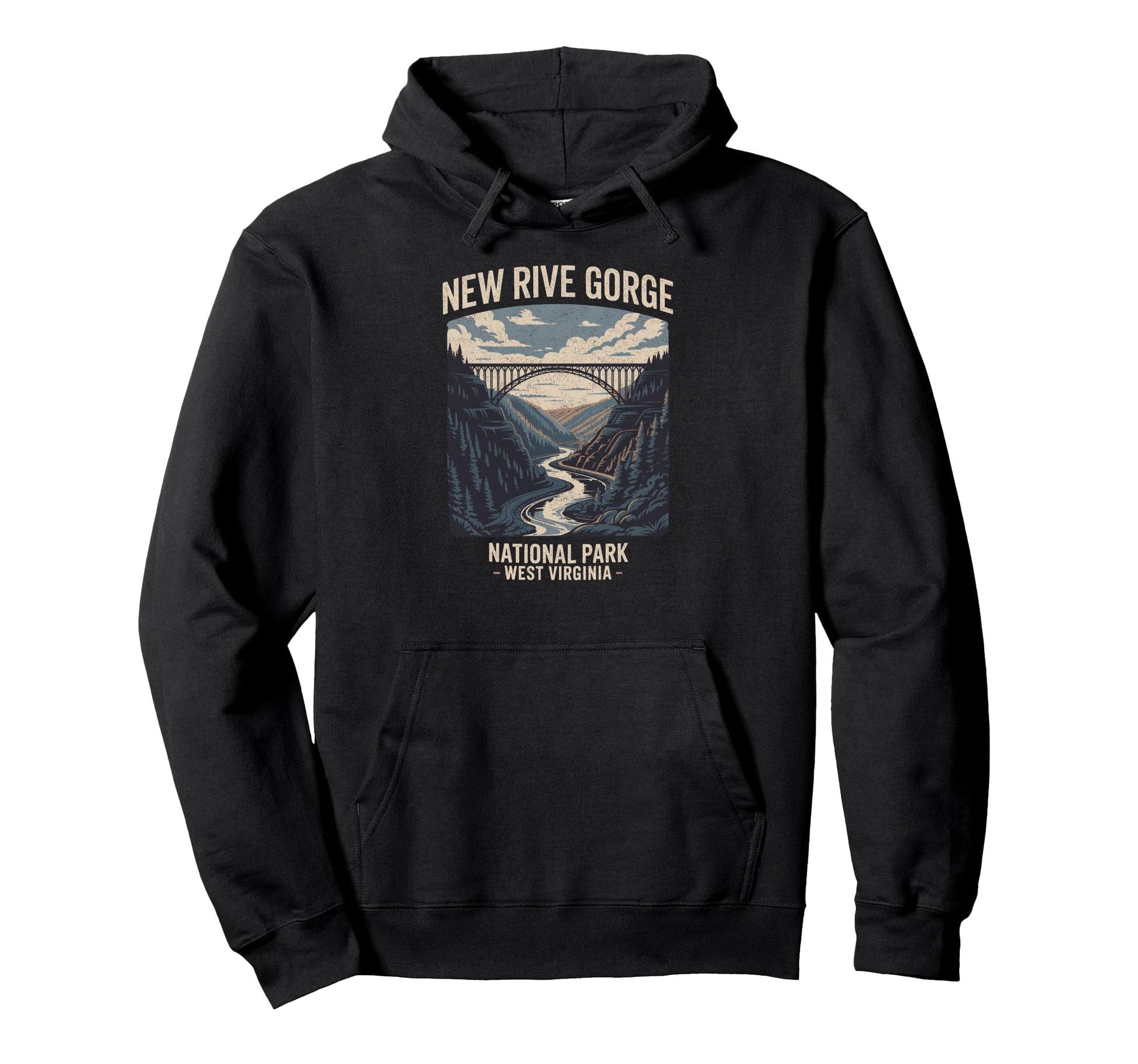 New River Gorge National Park Bridge Hoodie - Aesthetic Graphic for Adults - T-Shirt, Sweatshirt, Hoodie