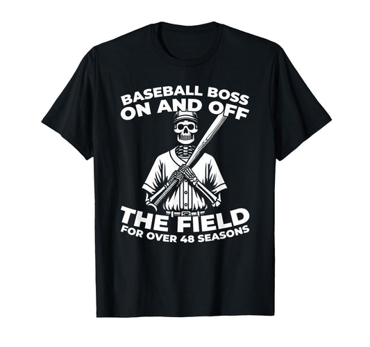 48Th Birthday Baseballer Player Team T-Shirt - Unique Graphic for Adults - T-Shirt, Sweatshirt, Hoodie