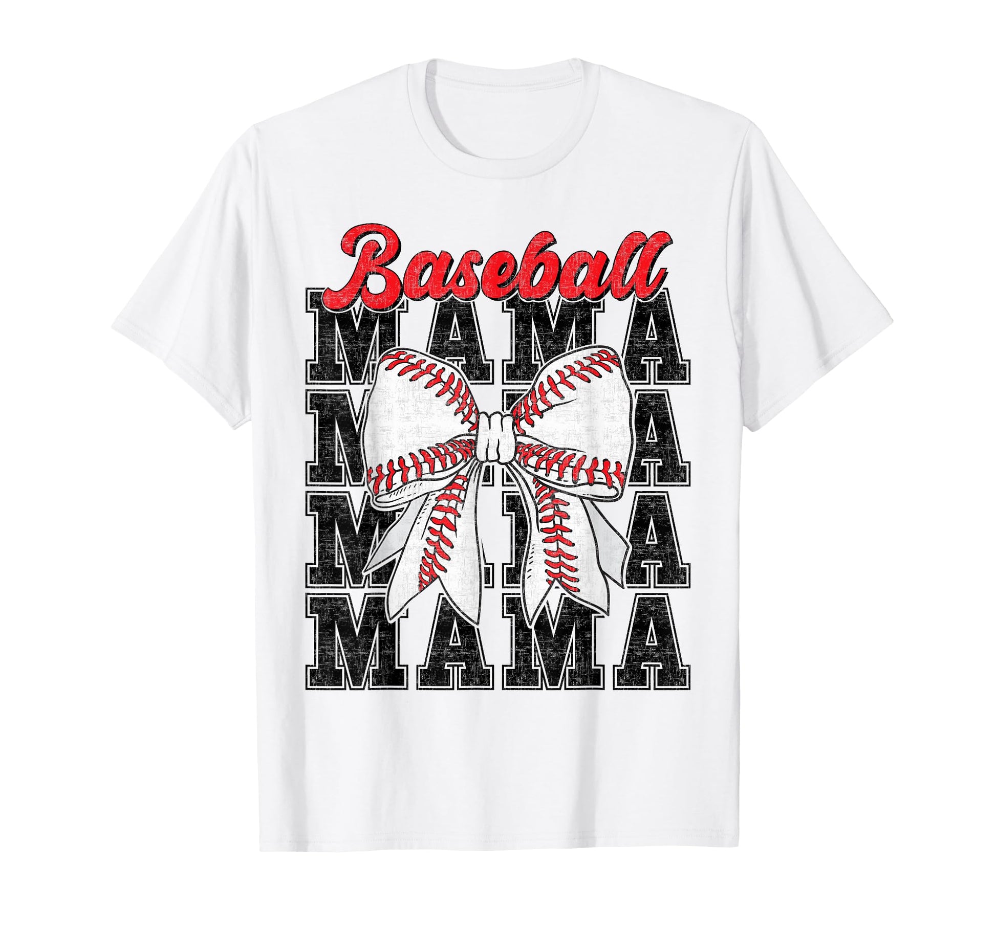 Baseball Mama Coquette Bow Game T-Shirt - Fun Novelty Design for Adults - T-Shirt, Sweatshirt, Hoodie