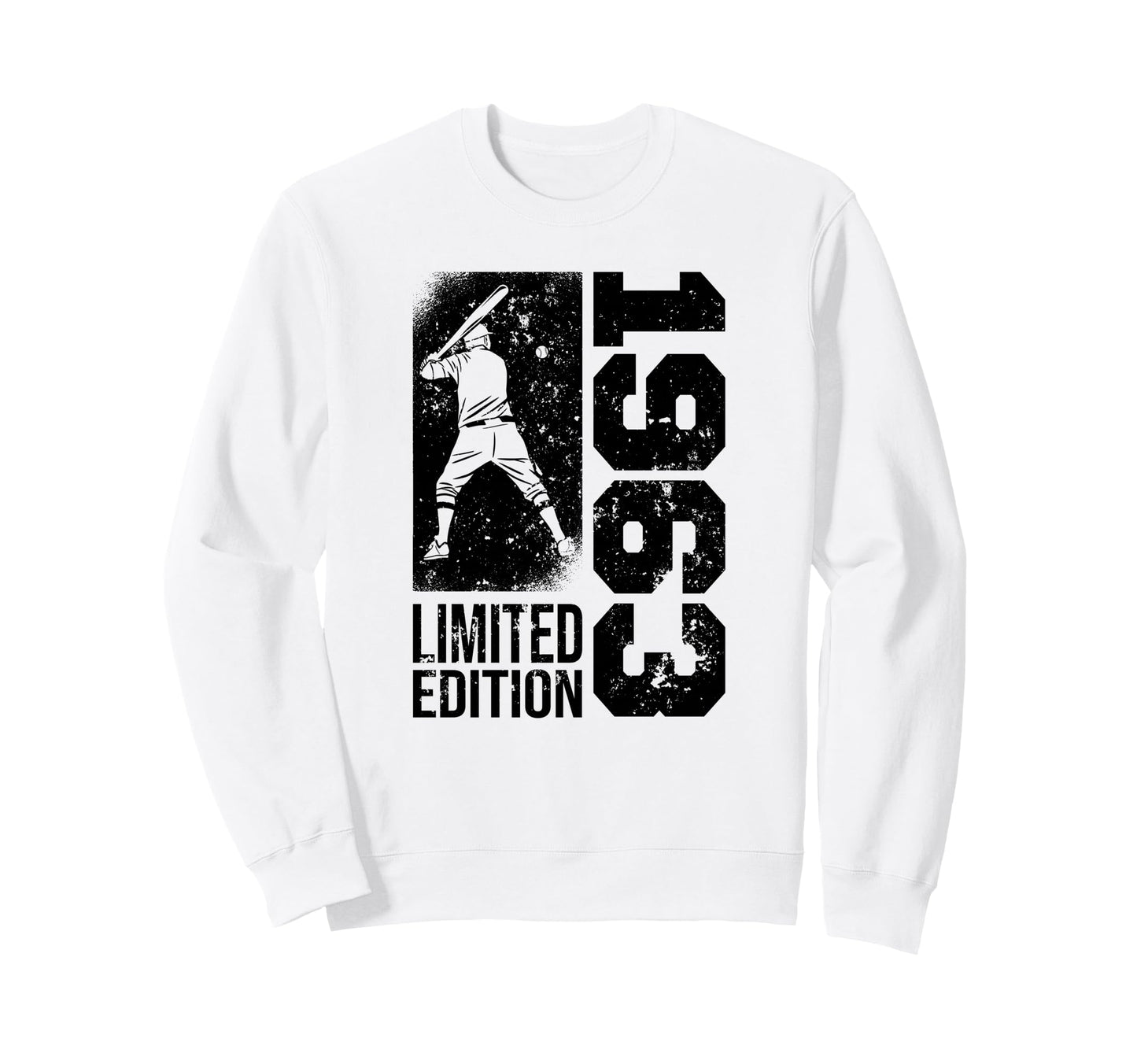 Baseball Player Born 1963 Birthday Sweatshirt - Custom Art Print Men Women - T-Shirt, Sweatshirt, Hoodie