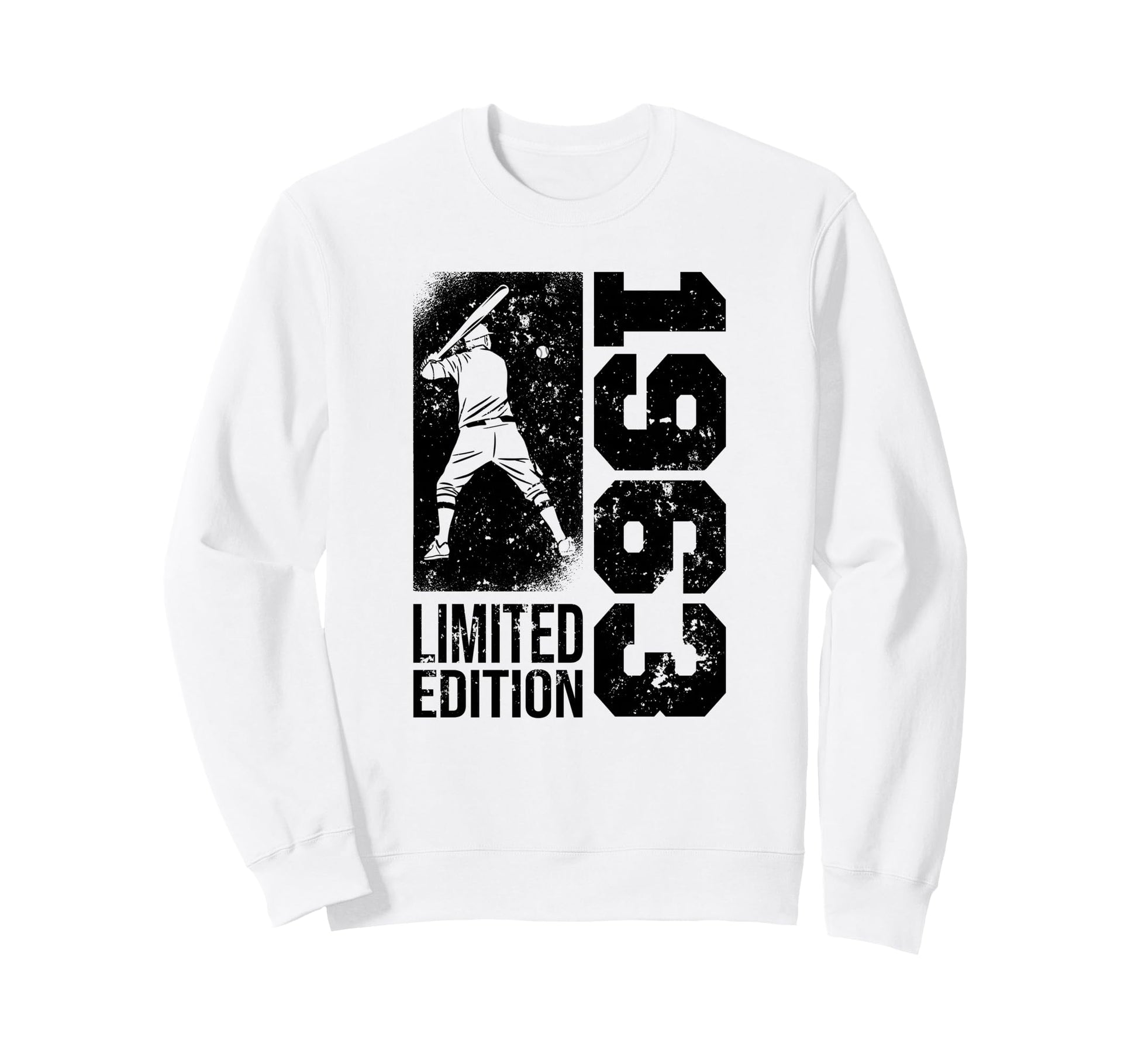 Baseball Player Born 1963 Birthday Sweatshirt - Custom Art Print Men Women - T-Shirt, Sweatshirt, Hoodie