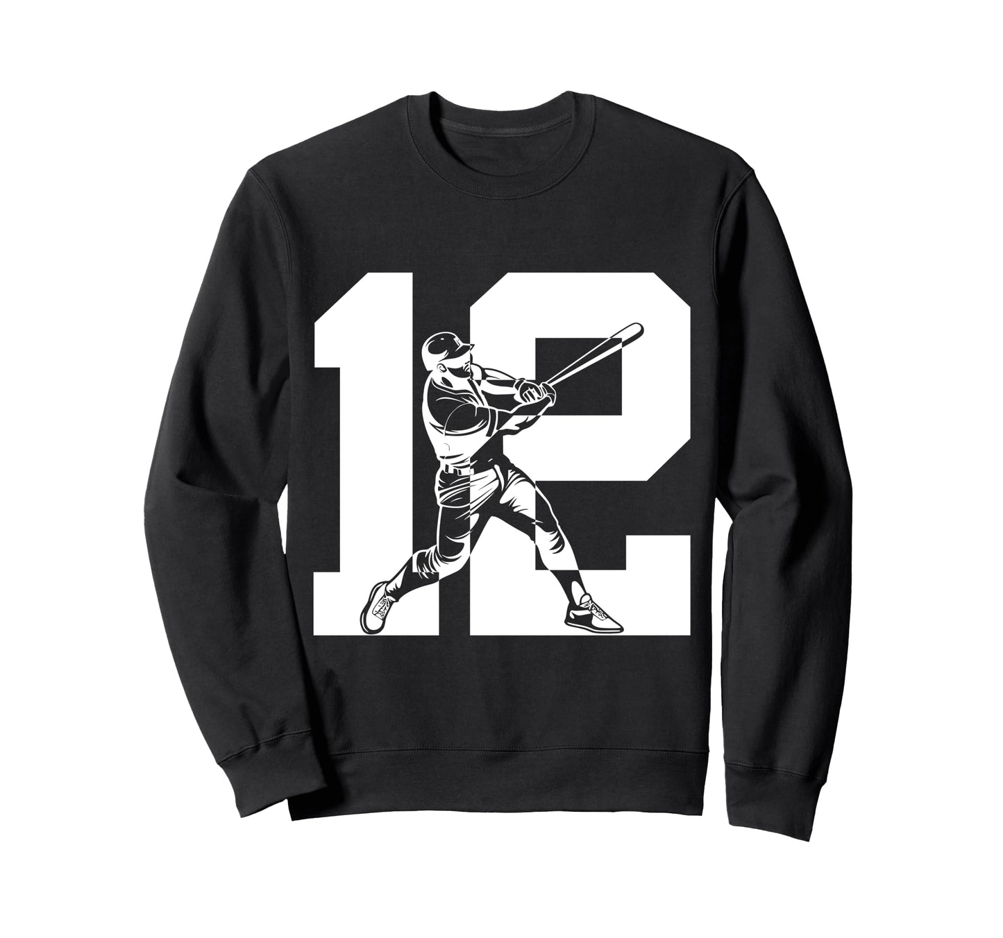 Number 12 Years Baseball 12Th Sweatshirt - Streetwear Style for Adults - T-Shirt, Sweatshirt, Hoodie