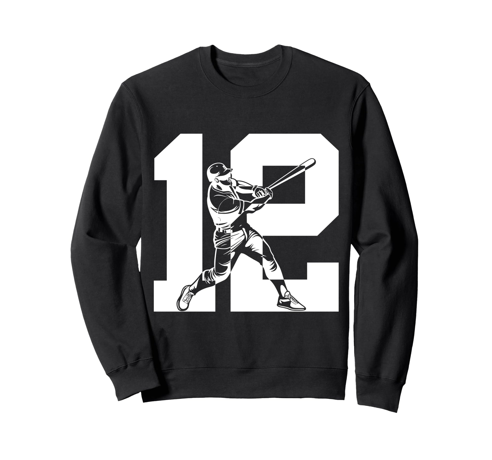 Number 12 Years Baseball 12Th Sweatshirt - Streetwear Style for Adults - T-Shirt, Sweatshirt, Hoodie