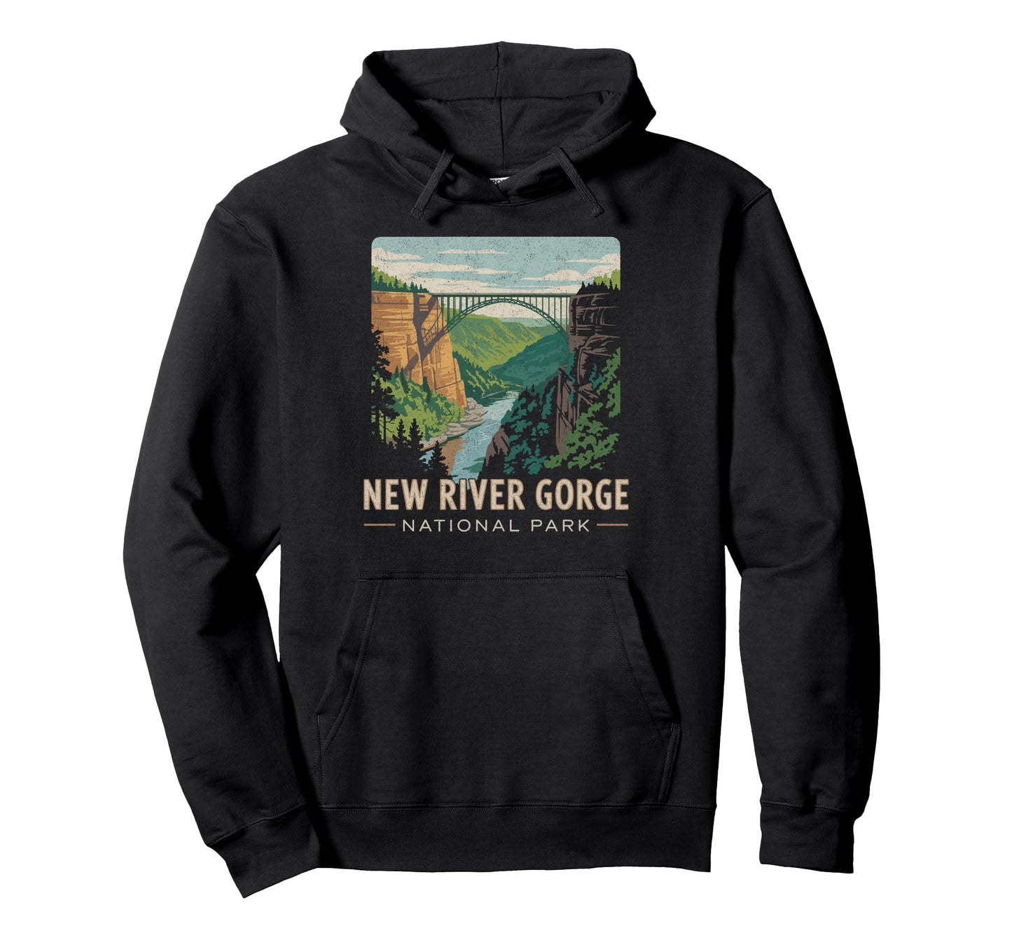 New River Gorge National Park Bridge Hoodie - Fun Novelty Design Men Women - T-Shirt, Sweatshirt, Hoodie
