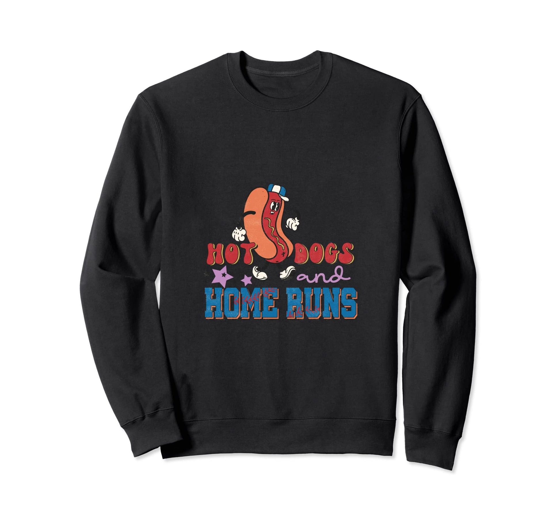 Hot Dogs And Home Runs Sweatshirt - Unique Graphic Unisex - T-Shirt, Sweatshirt, Hoodie