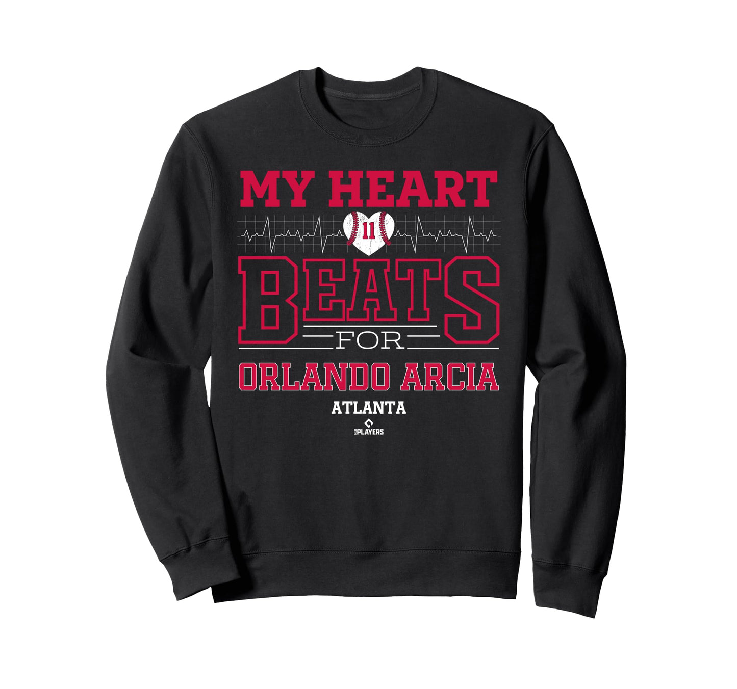 My Heart Beats Orlando Arcia Sweatshirt - Fun Novelty Design for Adults - T-Shirt, Sweatshirt, Hoodie