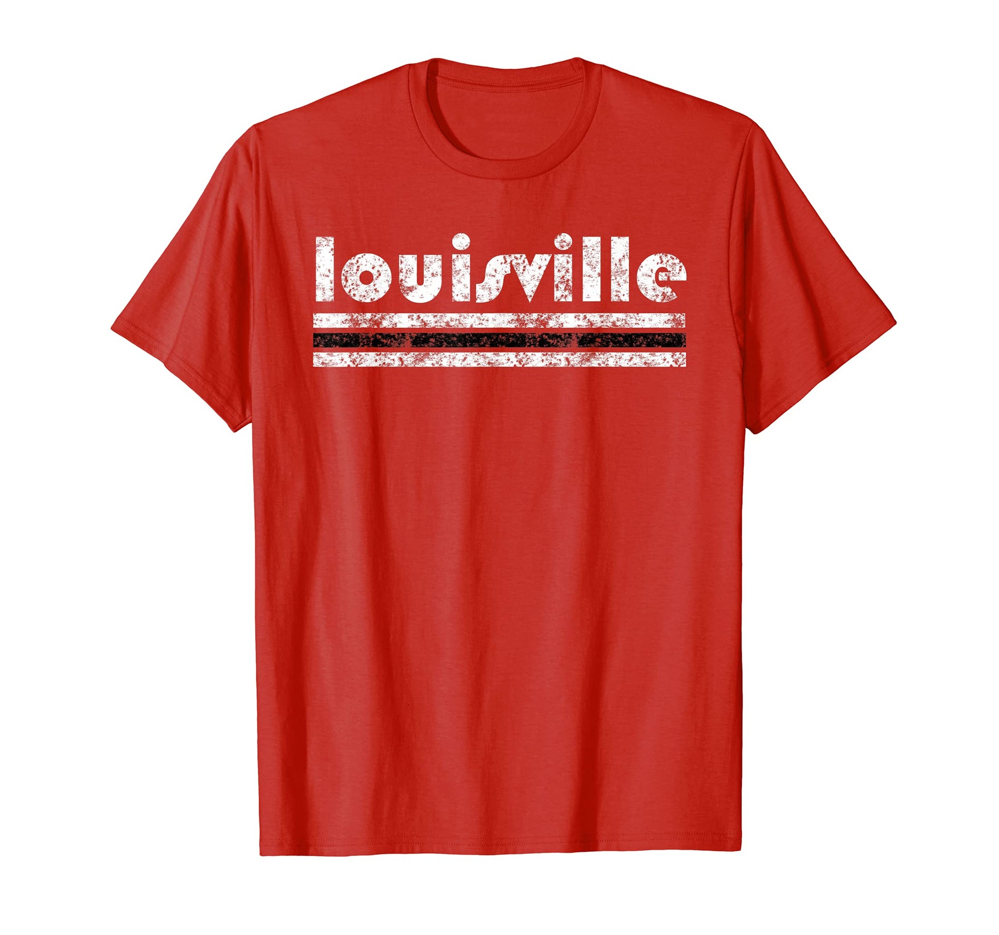 Louisville Kentucky Three Stripe T-Shirt - Fun Novelty Design for Adults - T-Shirt, Sweatshirt, Hoodie