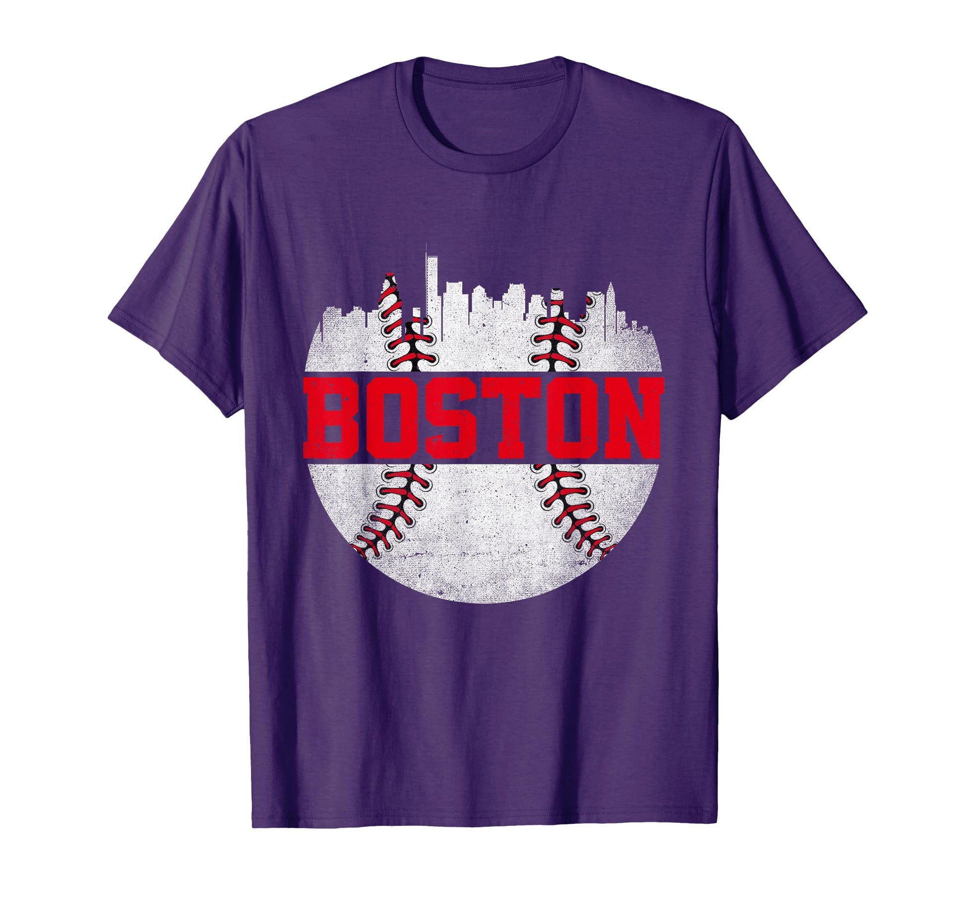 Boston Baseball Cityscape T-Shirt - Casual Everyday Wear Men Women - T-Shirt, Sweatshirt, Hoodie