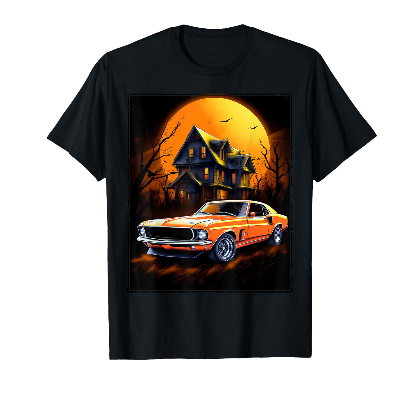 Car Muscle Car Old Car Halloween T-Shirt - Casual Everyday Wear for Adults - T-Shirt, Sweatshirt, Hoodie
