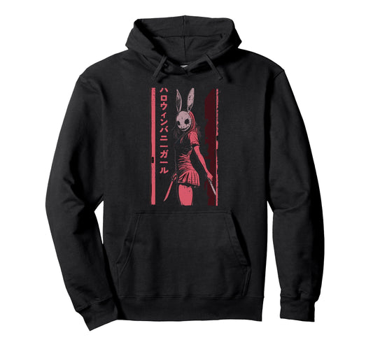 Anime Horror Bunny Aesthetic Soft Grunge Hoodie - Aesthetic Graphic Unisex - T-Shirt, Sweatshirt, Hoodie