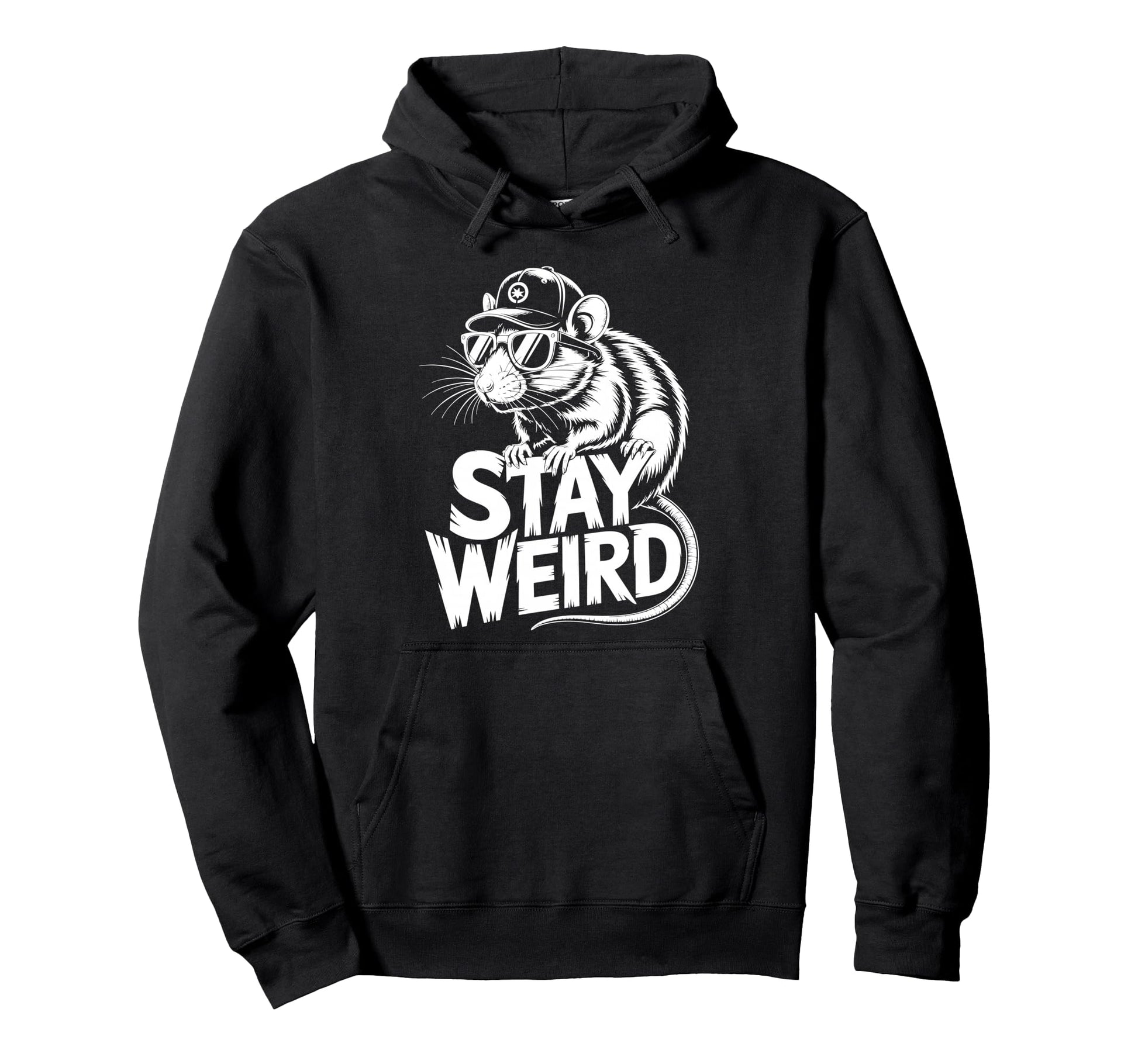 Rat Baseball Cap Hoodie - Trendy Graphic for Adults - T-Shirt, Sweatshirt, Hoodie