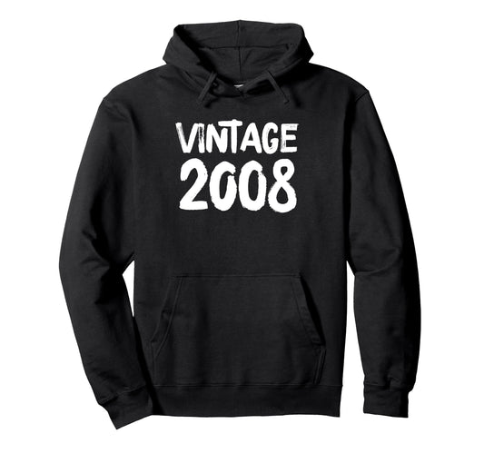 2008 Birthday Hoodie - Graphic Print for Adults - T-Shirt, Sweatshirt, Hoodie