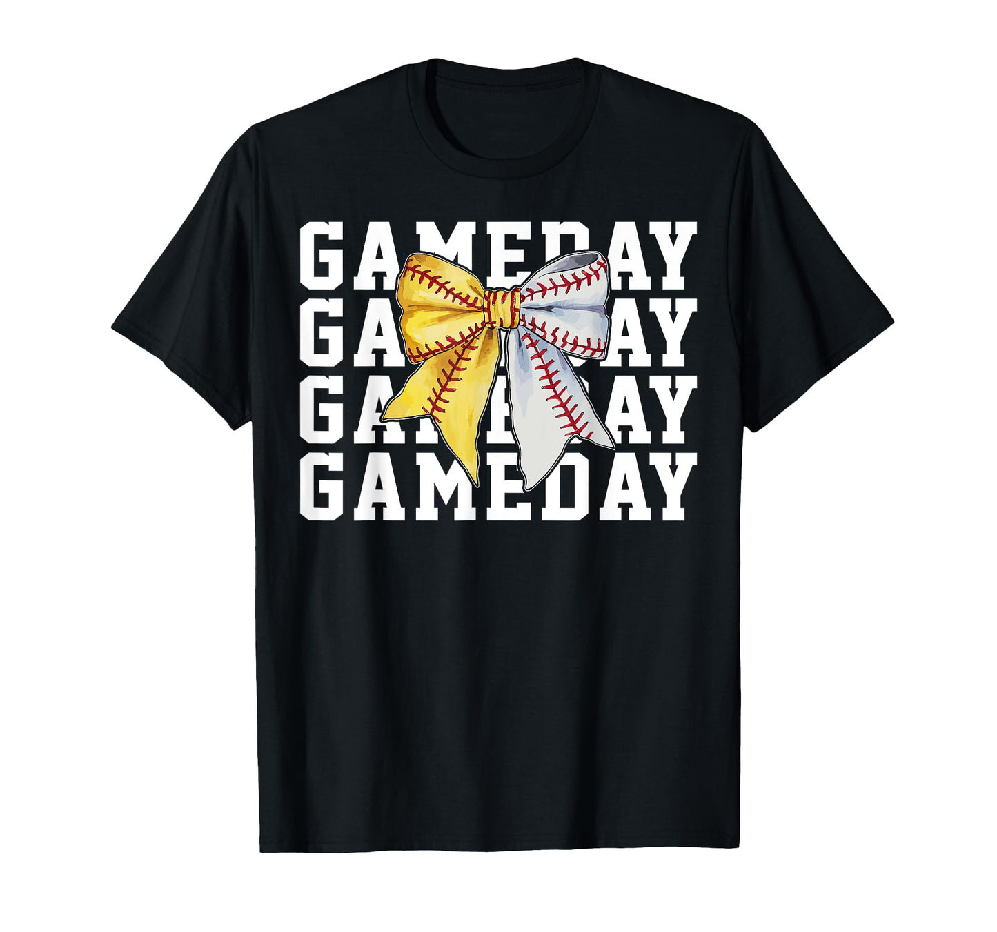 Softball Baseball Lover Coquette Bow Funny T-Shirt - Graphic Print Unisex - T-Shirt, Sweatshirt, Hoodie