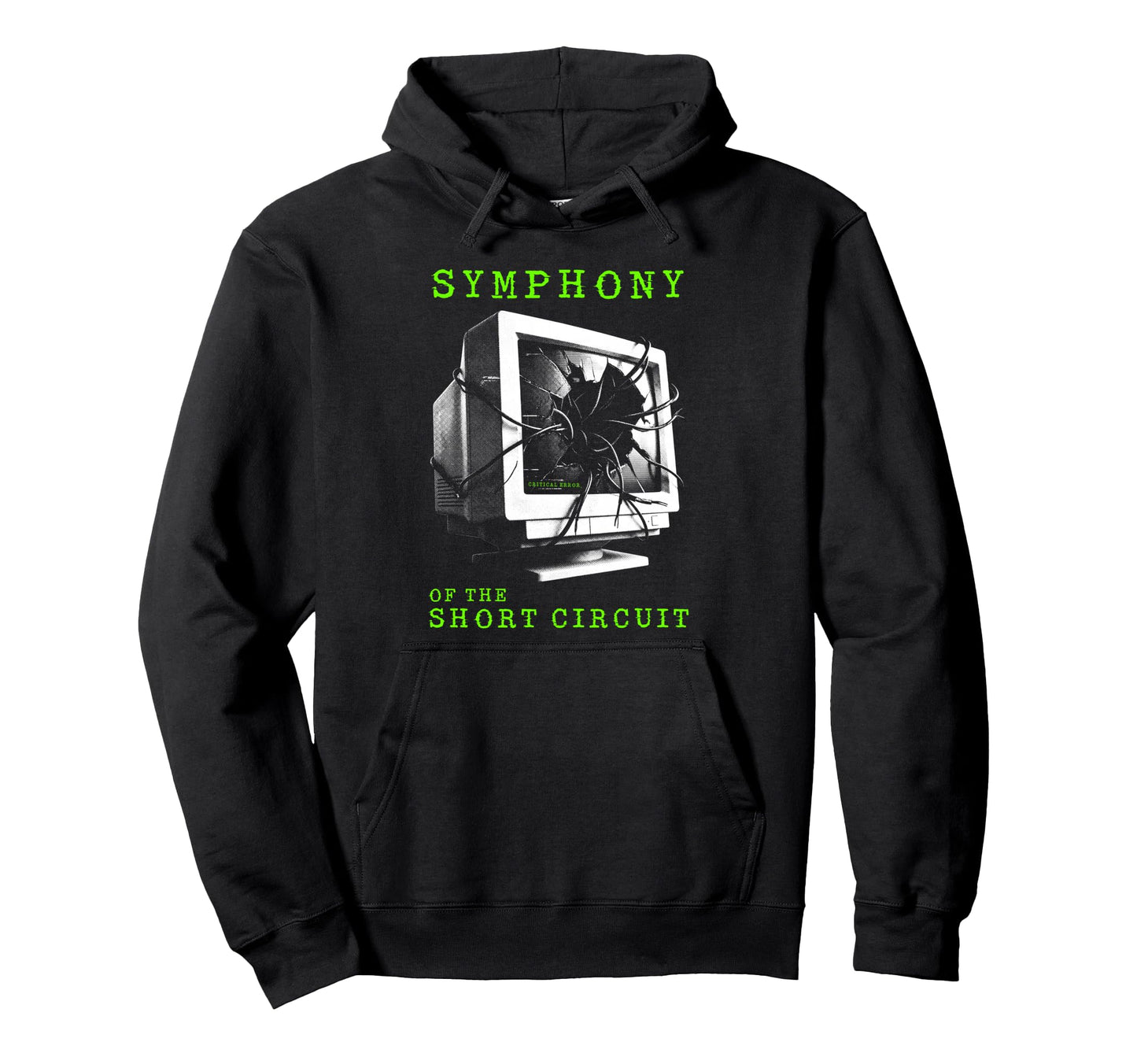 Computer Short Circuit Glitch Desktop Monitor Hoodie - Graphic Print Unisex - T-Shirt, Sweatshirt, Hoodie