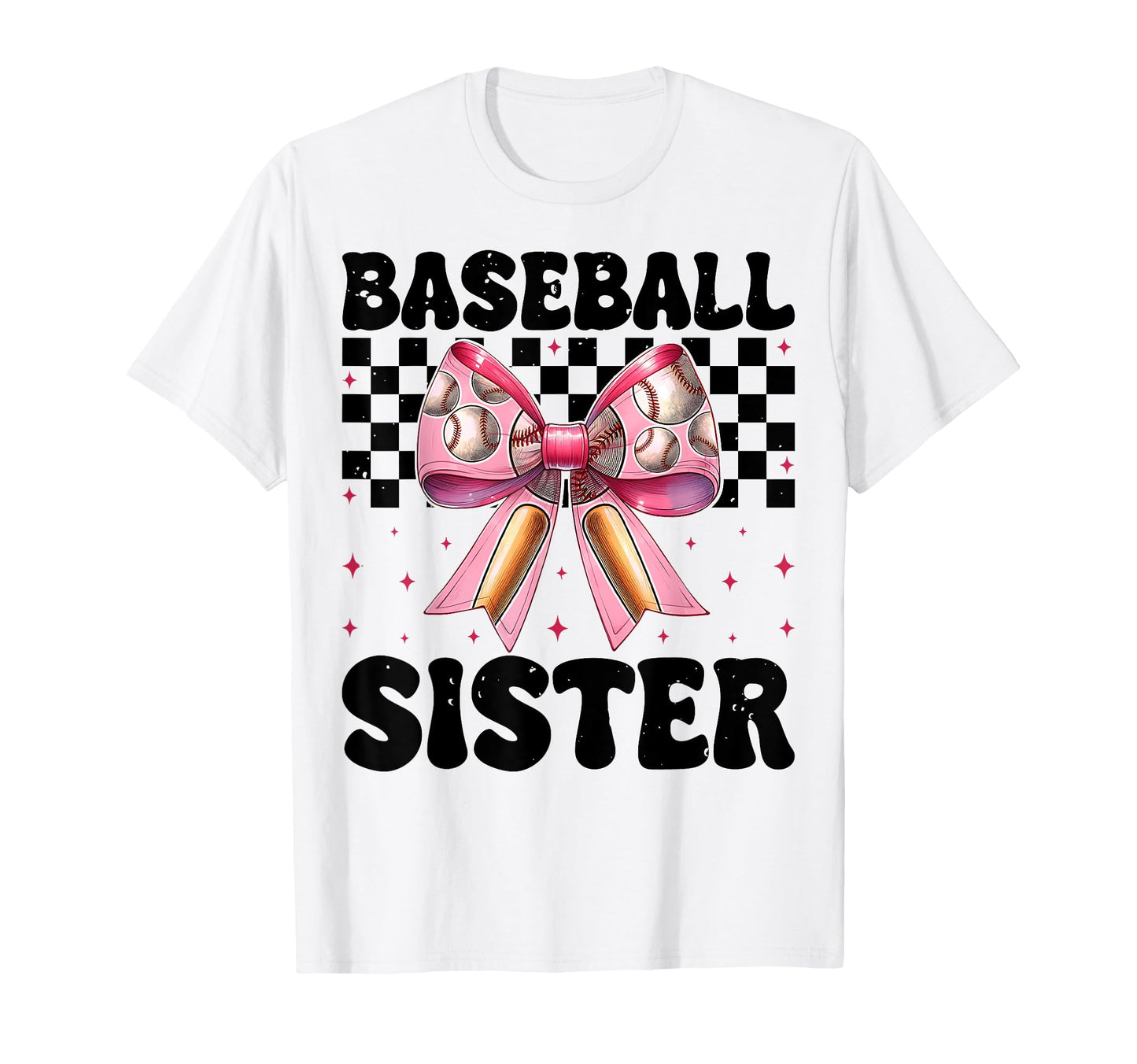 Baseball Sister Baseball Coquette Bow T-Shirt - Streetwear Style Unisex - T-Shirt, Sweatshirt, Hoodie