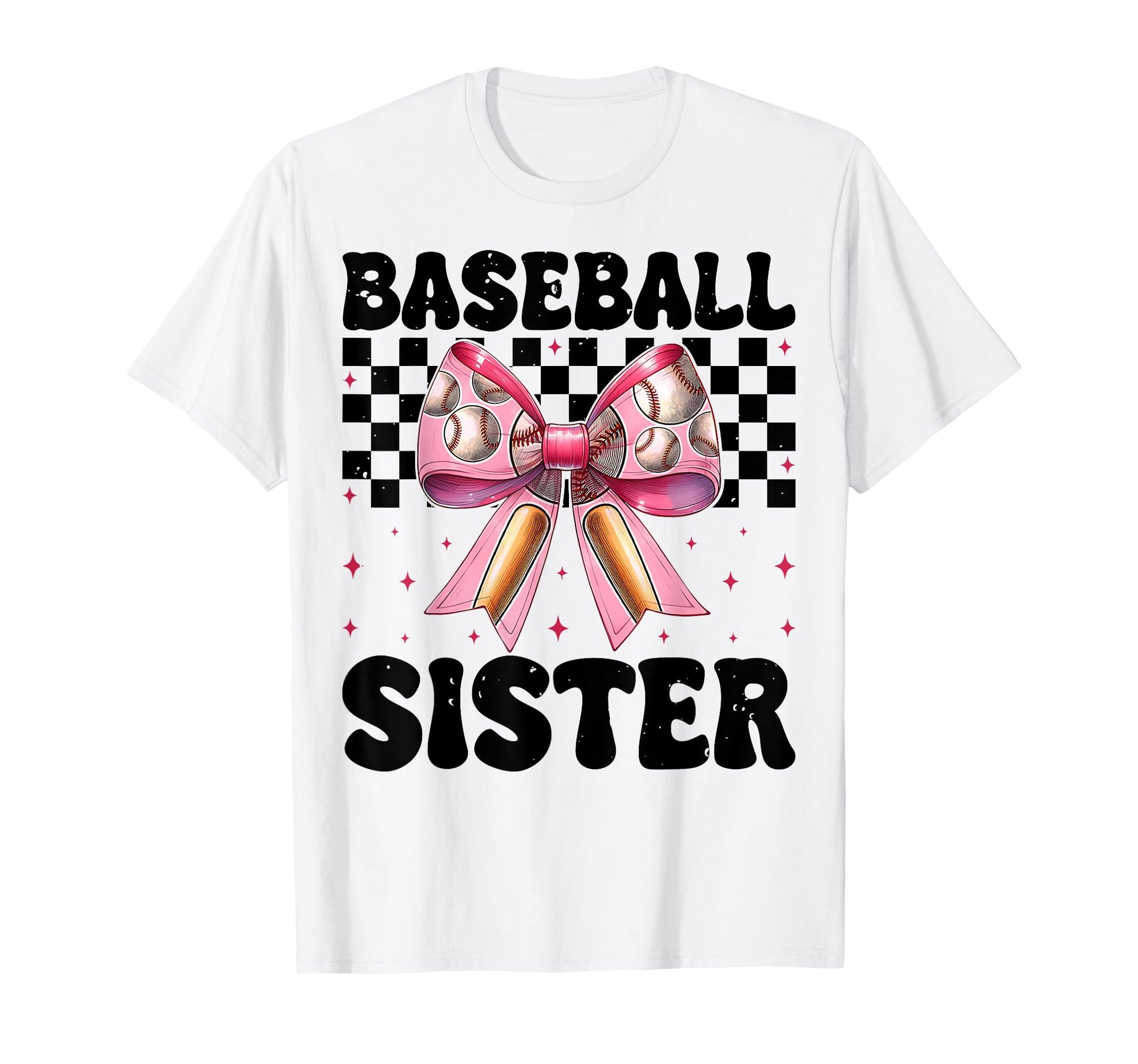 Baseball Sister Baseball Coquette Bow T-Shirt - Streetwear Style Unisex - T-Shirt, Sweatshirt, Hoodie