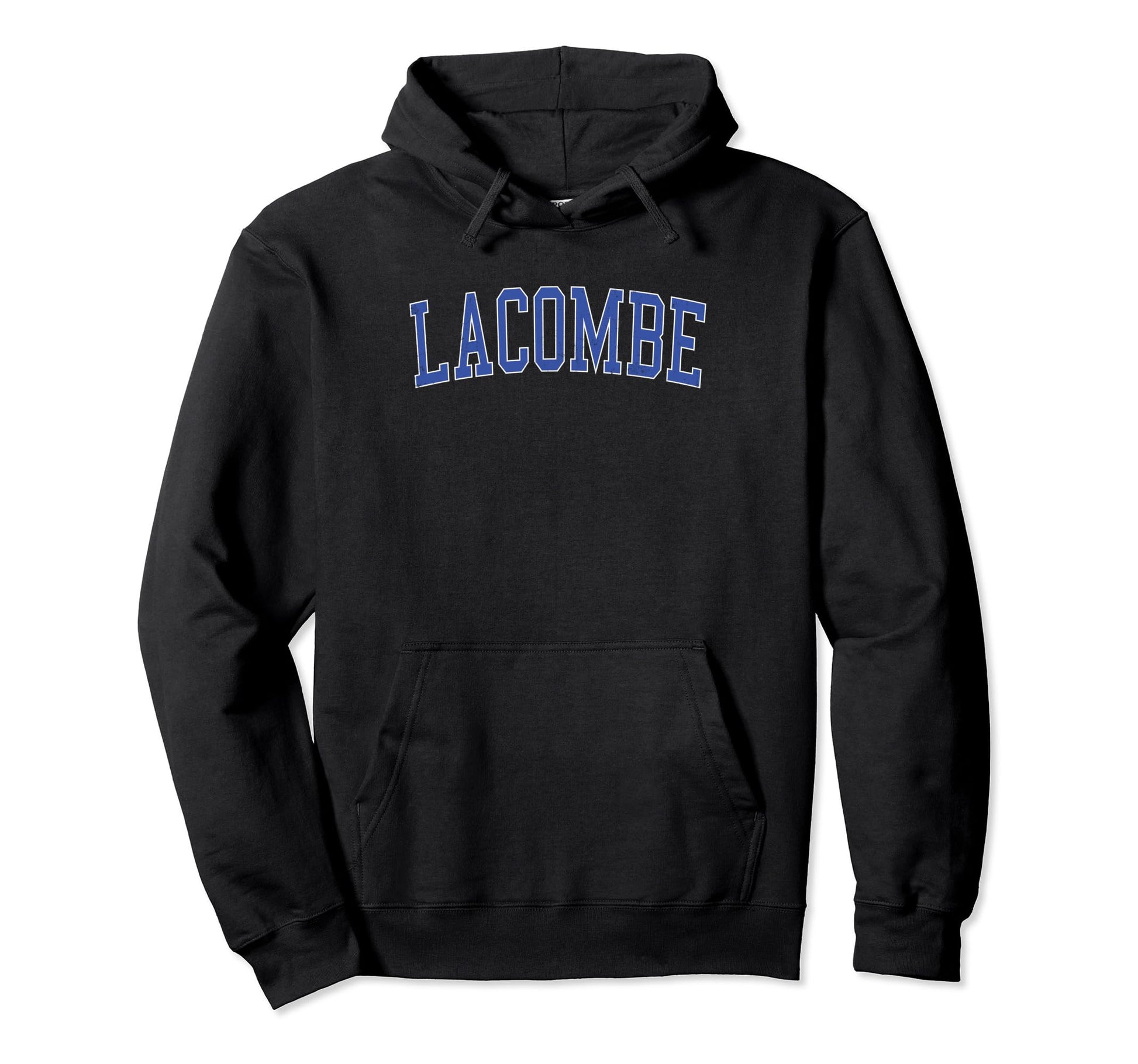 Lacombe La Distressed Blue Varsity Hoodie - Novelty Apparel Men Women - T-Shirt, Sweatshirt, Hoodie