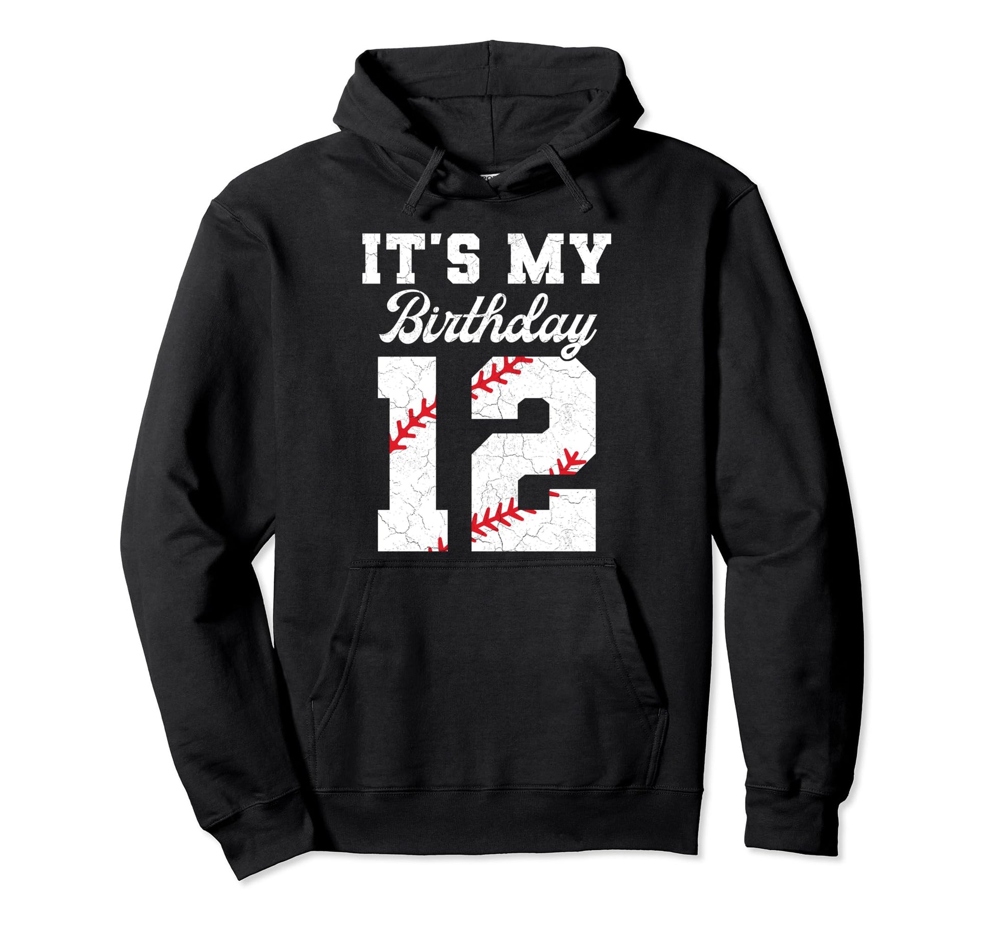 Birthday 12 Baseball Its My 12Th Hoodie - Minimalist Print Men Women - T-Shirt, Sweatshirt, Hoodie