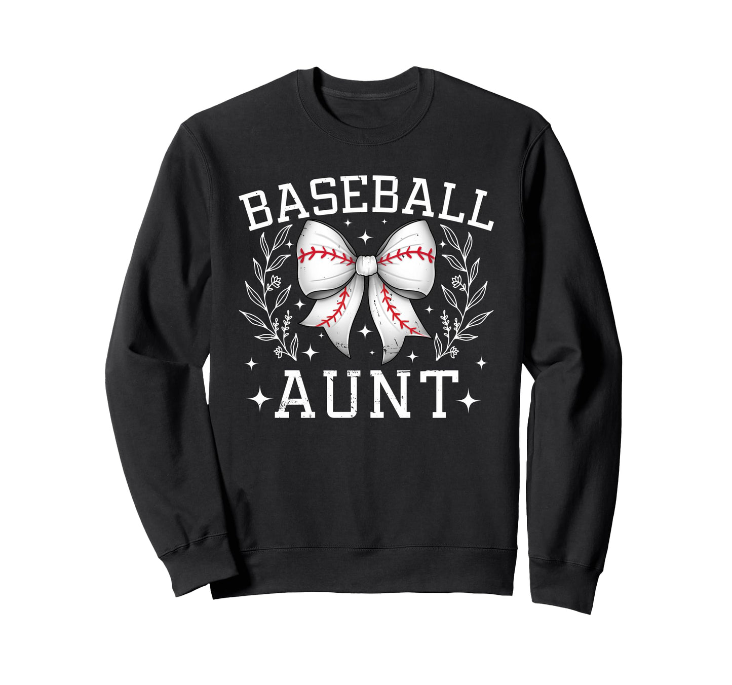 Coquette Bow Baseball Aunt Game Day Sweatshirt - Trendy Graphic Men Women - T-Shirt, Sweatshirt, Hoodie