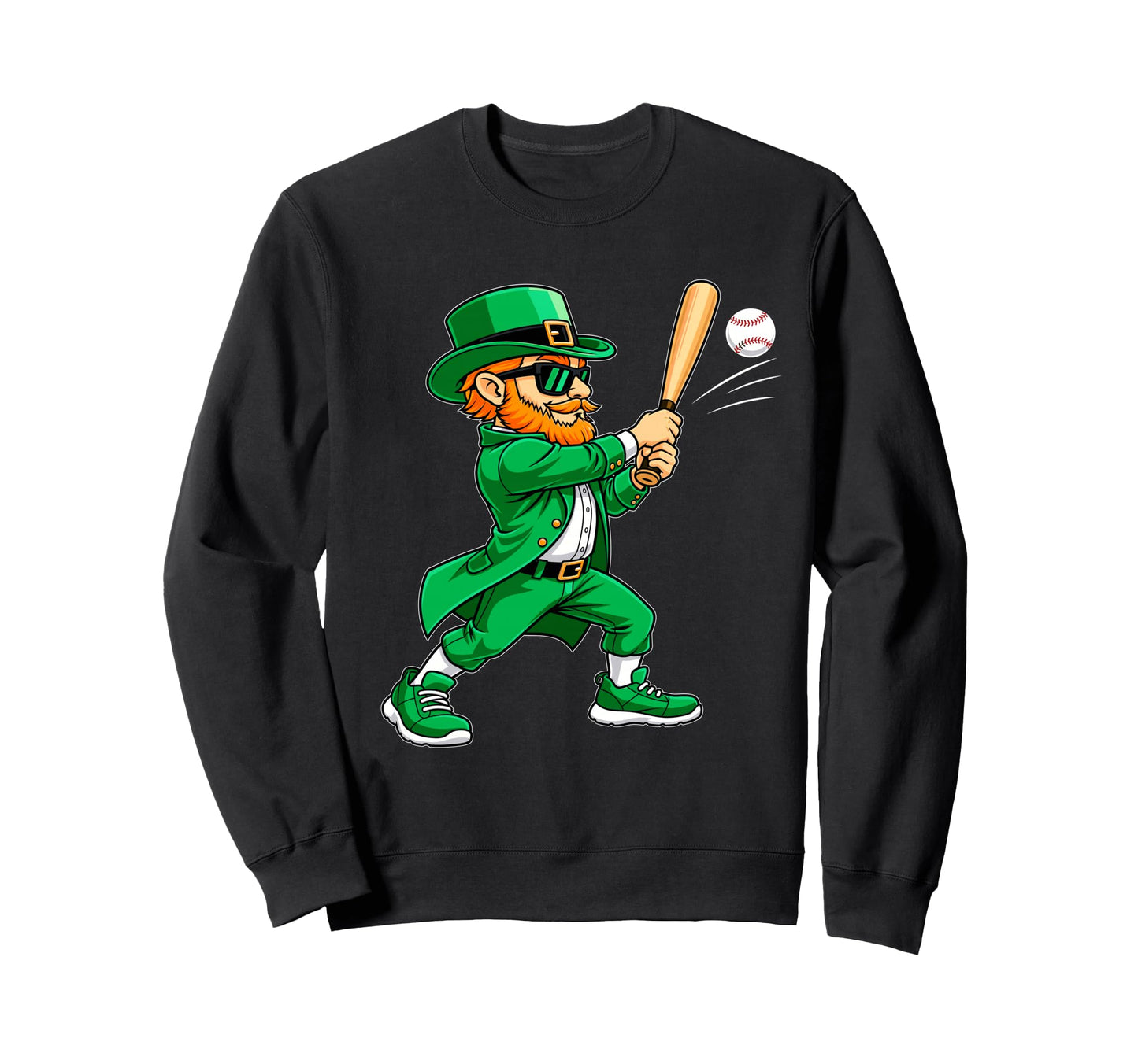 Funny St Patricks Day Leprechaun Sweatshirt - Trendy Graphic for Adults - T-Shirt, Sweatshirt, Hoodie