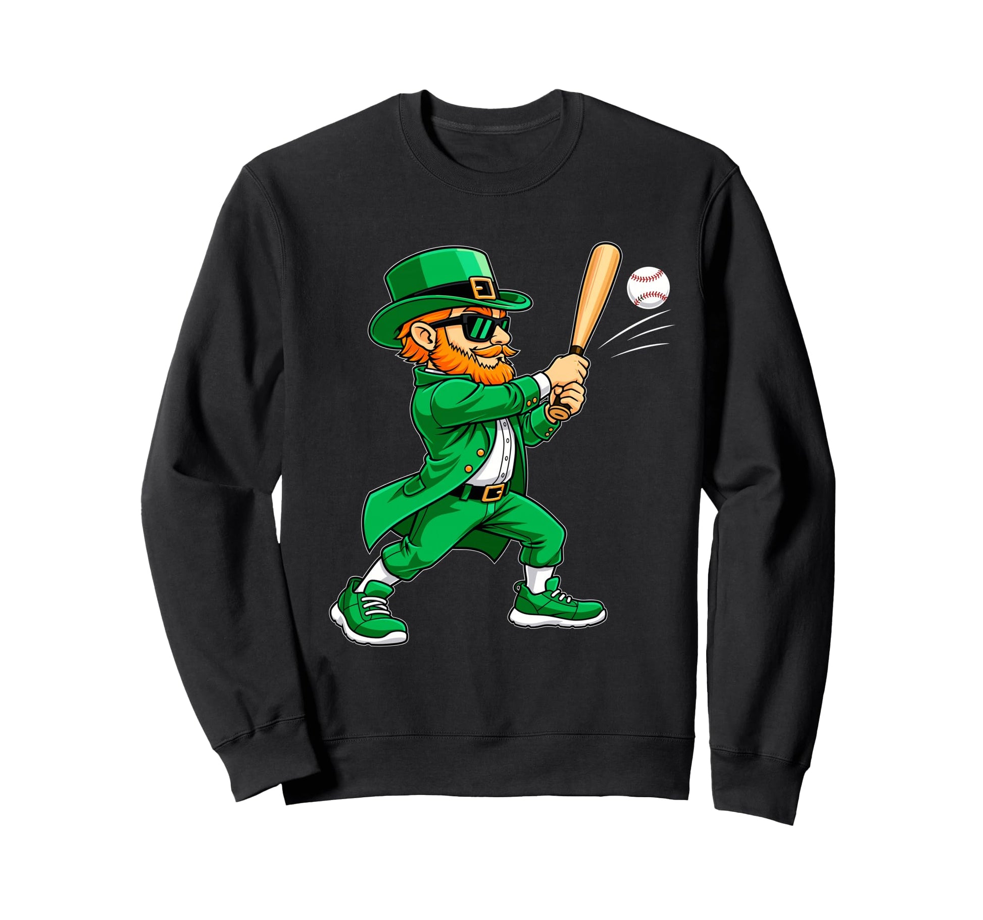 Funny St Patricks Day Leprechaun Sweatshirt - Trendy Graphic for Adults - T-Shirt, Sweatshirt, Hoodie