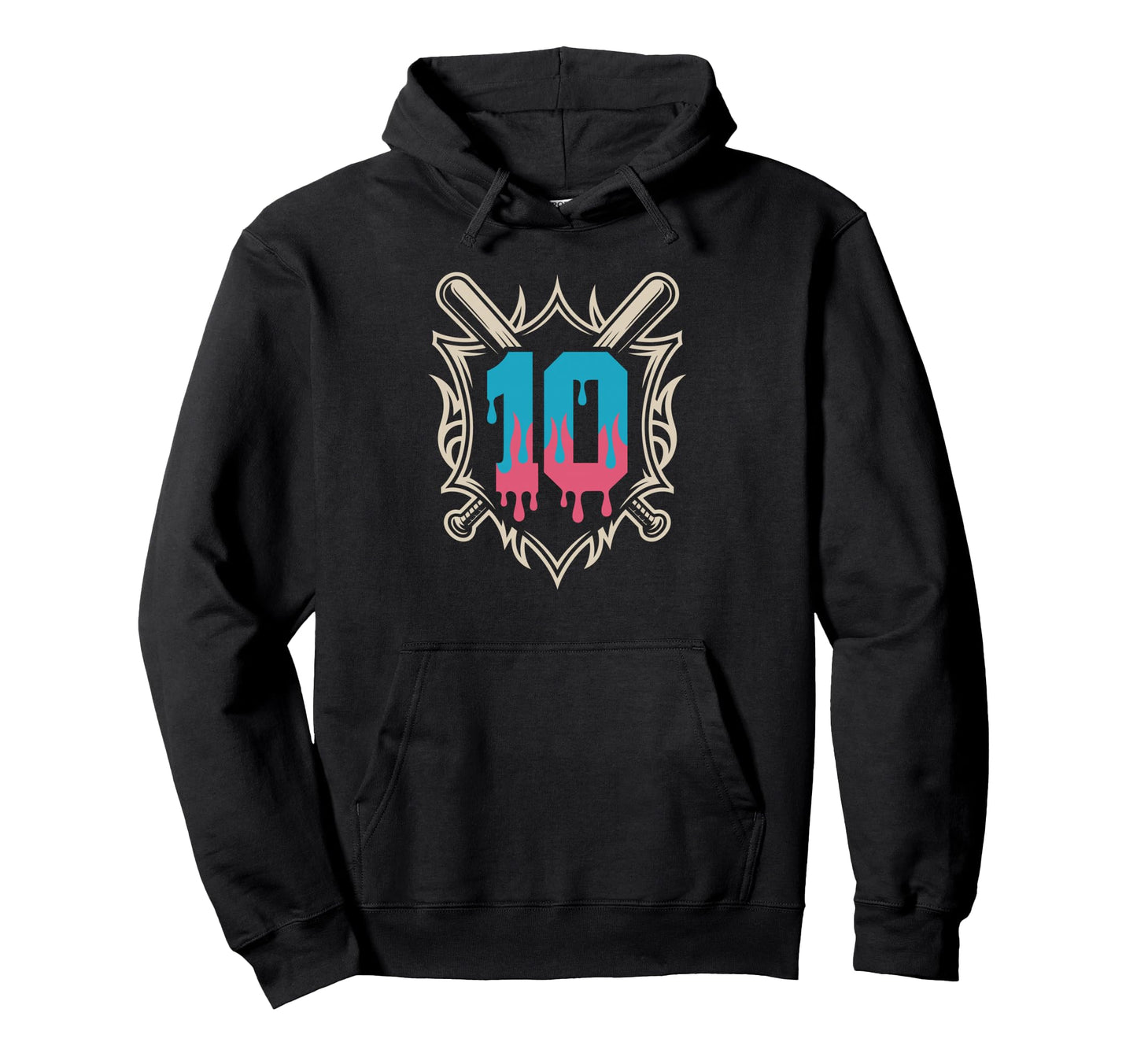Birthday Hits 10 Baseball Party Adventure Hoodie - Minimalist Print Unisex - T-Shirt, Sweatshirt, Hoodie