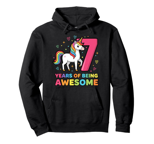 Baseball 7Th Birthday 7 Years Being Hoodie - Custom Art Print for Adults - T-Shirt, Sweatshirt, Hoodie