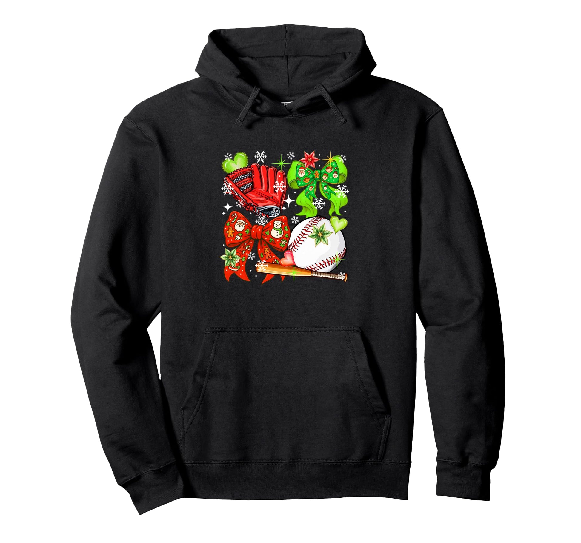 Baseball Equipment Player Team Colorful Hoodie - Graphic Print for Adults - T-Shirt, Sweatshirt, Hoodie
