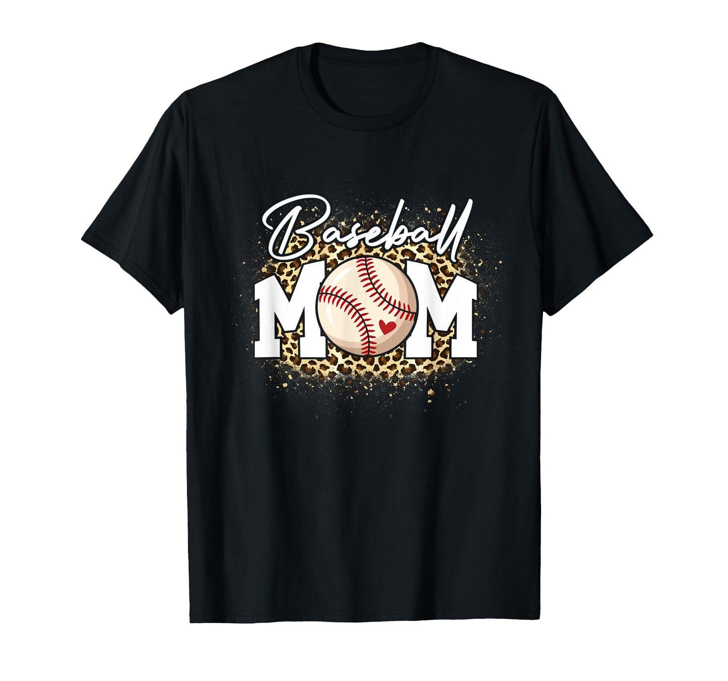 Bleached Baseball Mom Leopard Baseball T-Shirt - Aesthetic Graphic Unisex - T-Shirt, Sweatshirt, Hoodie