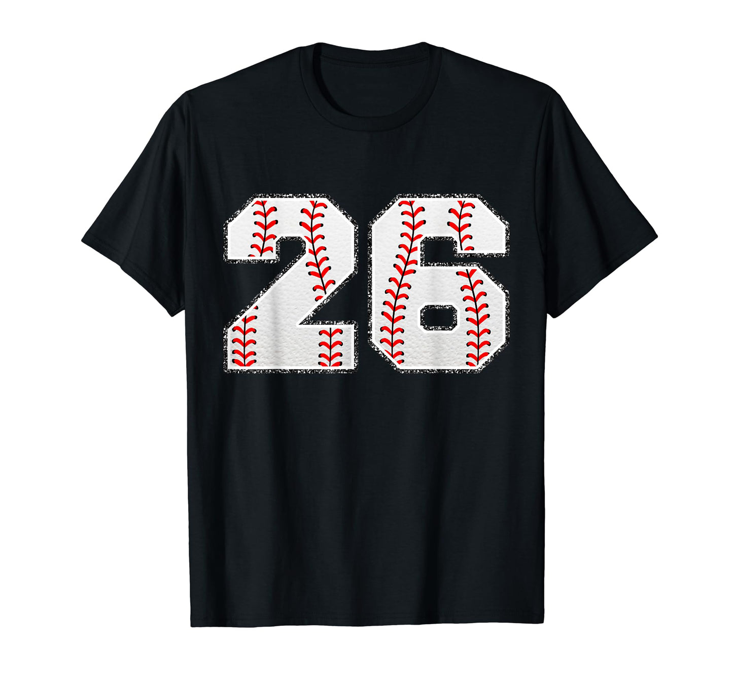 26 Baseball Distressed Number T-Shirt - Casual Everyday Wear Men Women - T-Shirt, Sweatshirt, Hoodie
