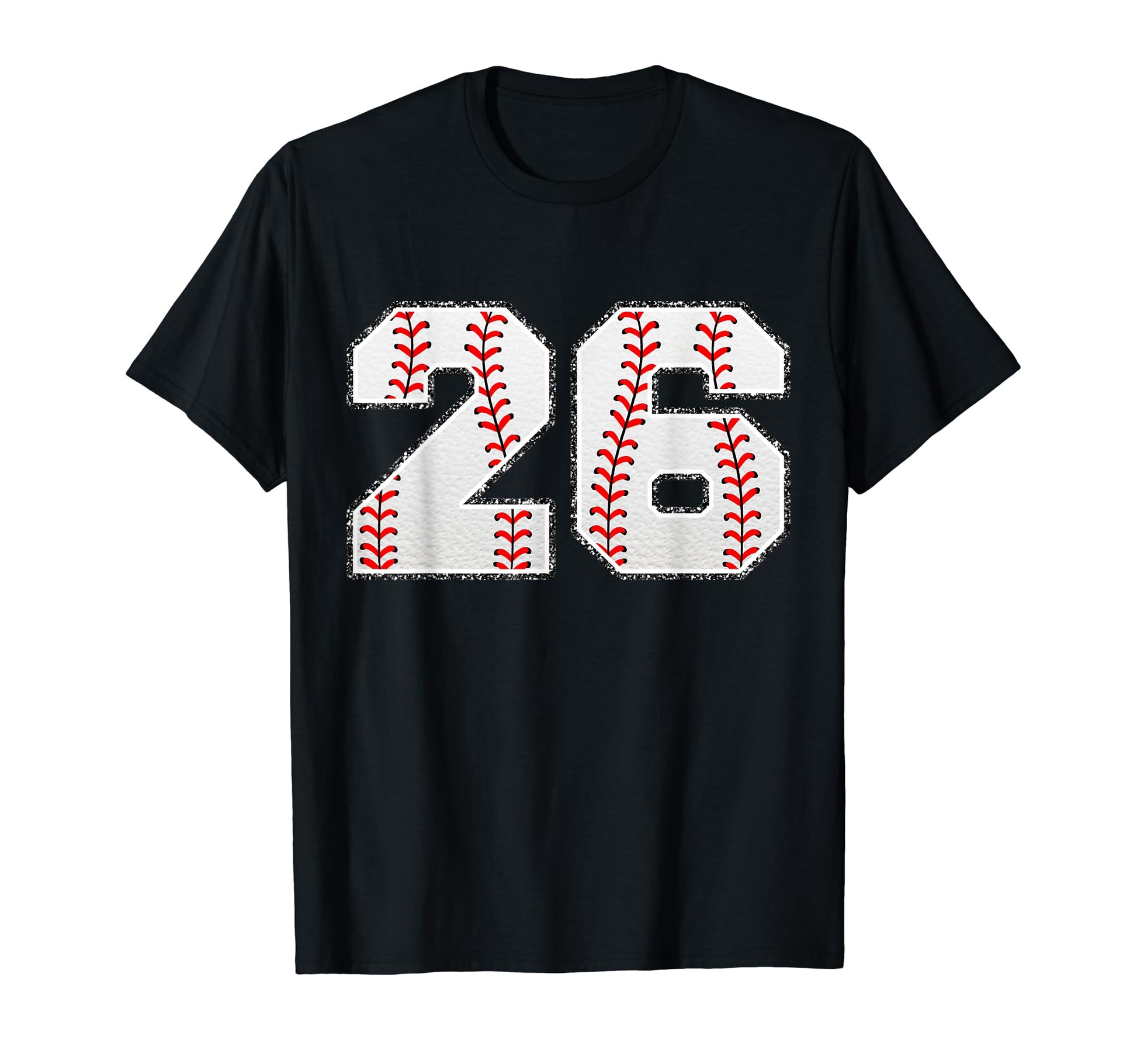 26 Baseball Distressed Number T-Shirt - Casual Everyday Wear Men Women - T-Shirt, Sweatshirt, Hoodie