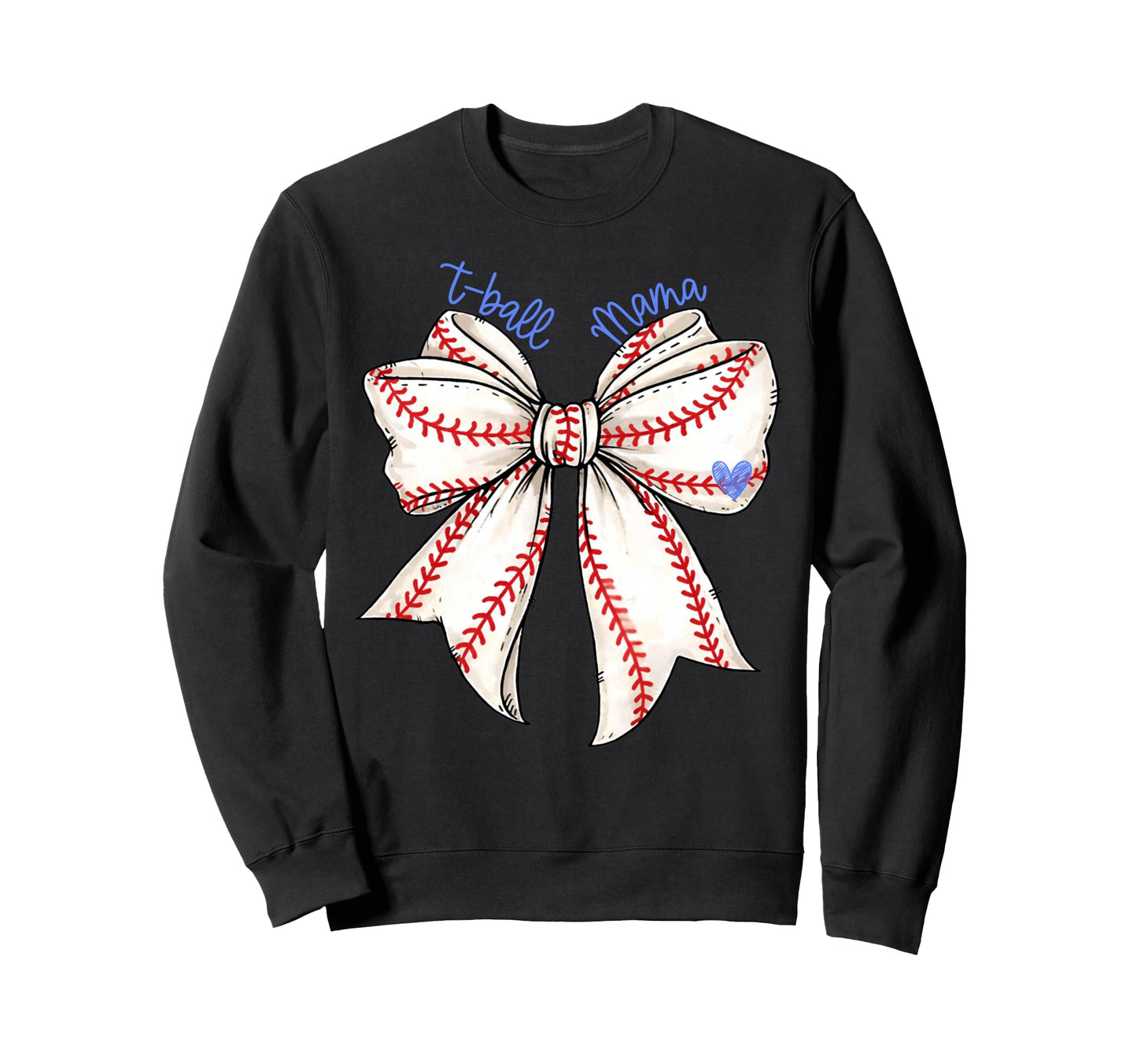 T Ball Baseball Mama Mom Coquette Bow Sweatshirt - Trendy Graphic Unisex - T-Shirt, Sweatshirt, Hoodie