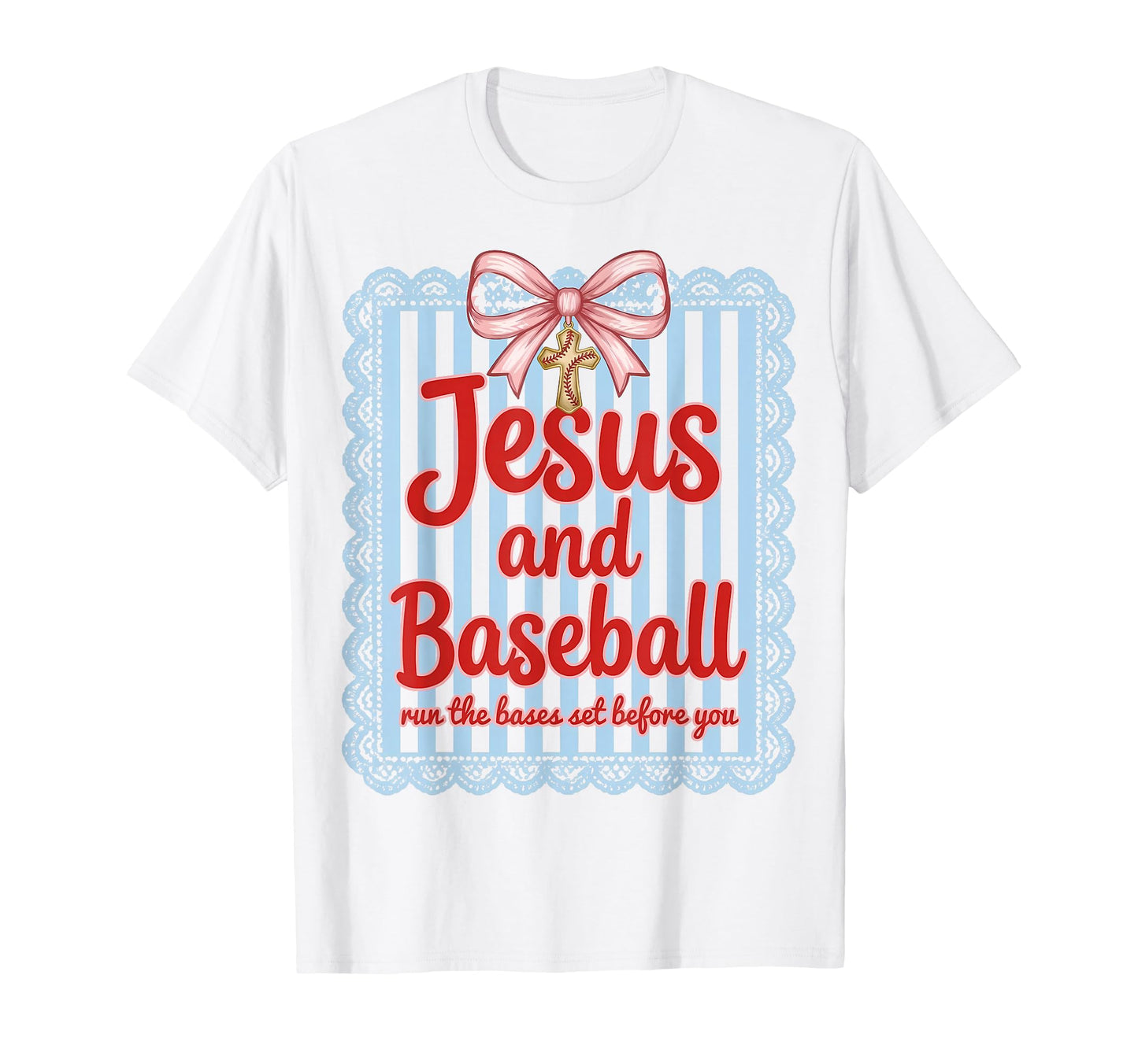 Jesus And Baseball Runs Bases Set T-Shirt - Streetwear Style Men Women - T-Shirt, Sweatshirt, Hoodie