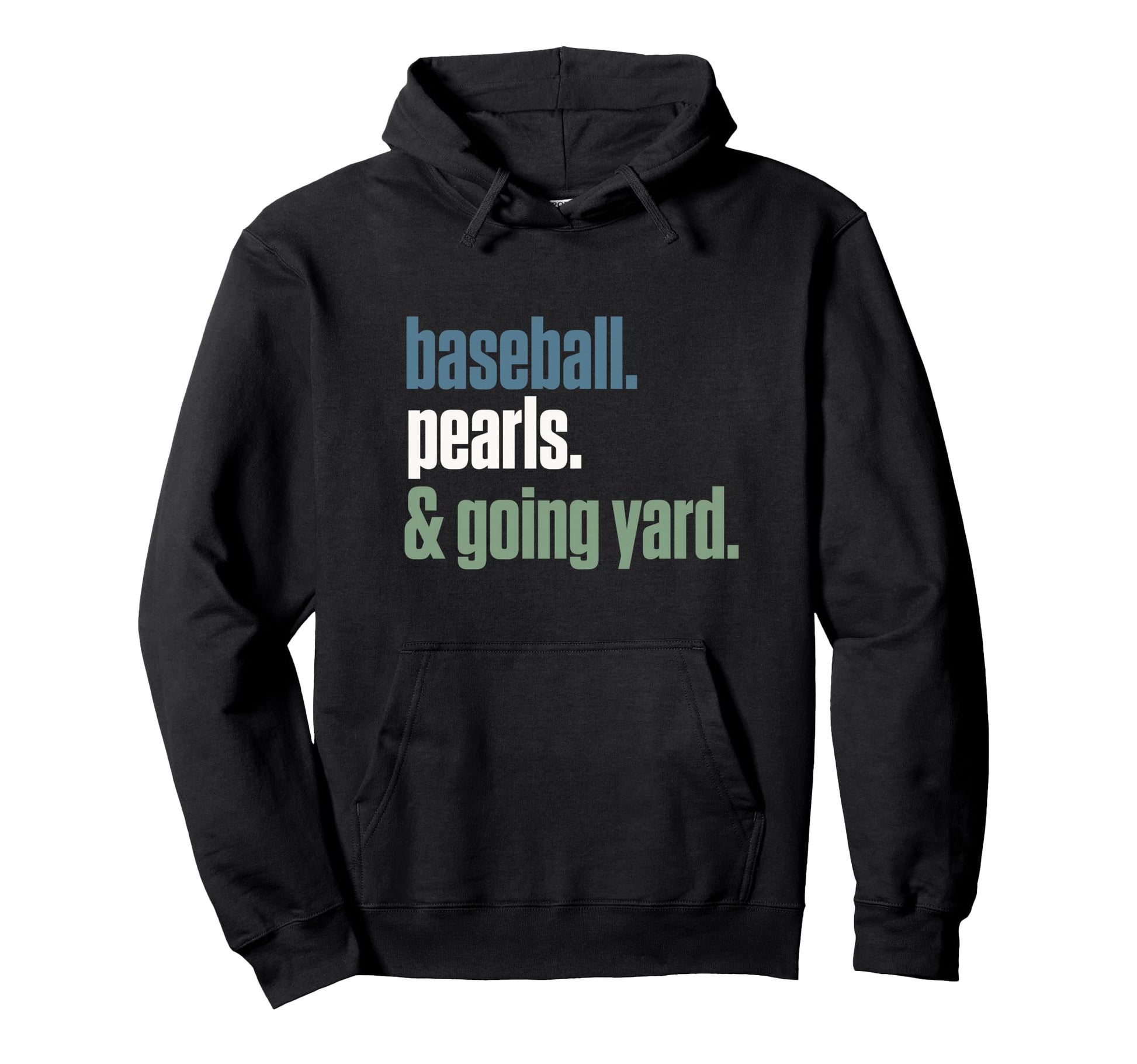 Mens Baseball Pearls Going Yard College Hoodie - Novelty Apparel Men Women - T-Shirt, Sweatshirt, Hoodie