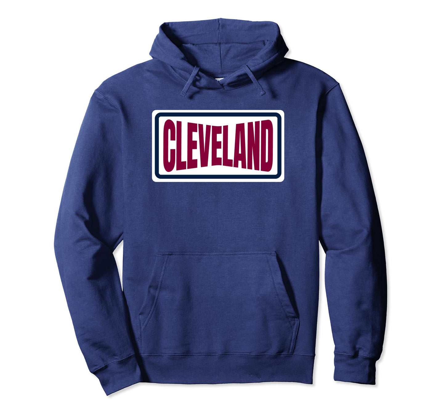 Cleveland Maroon Red Dark Blue Hoodie - Custom Art Print for Adults - T-Shirt, Sweatshirt, Hoodie