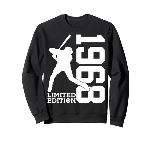 58Th Birthday Baseball 1968 Sweatshirt - Custom Art Print Unisex - T-Shirt, Sweatshirt, Hoodie