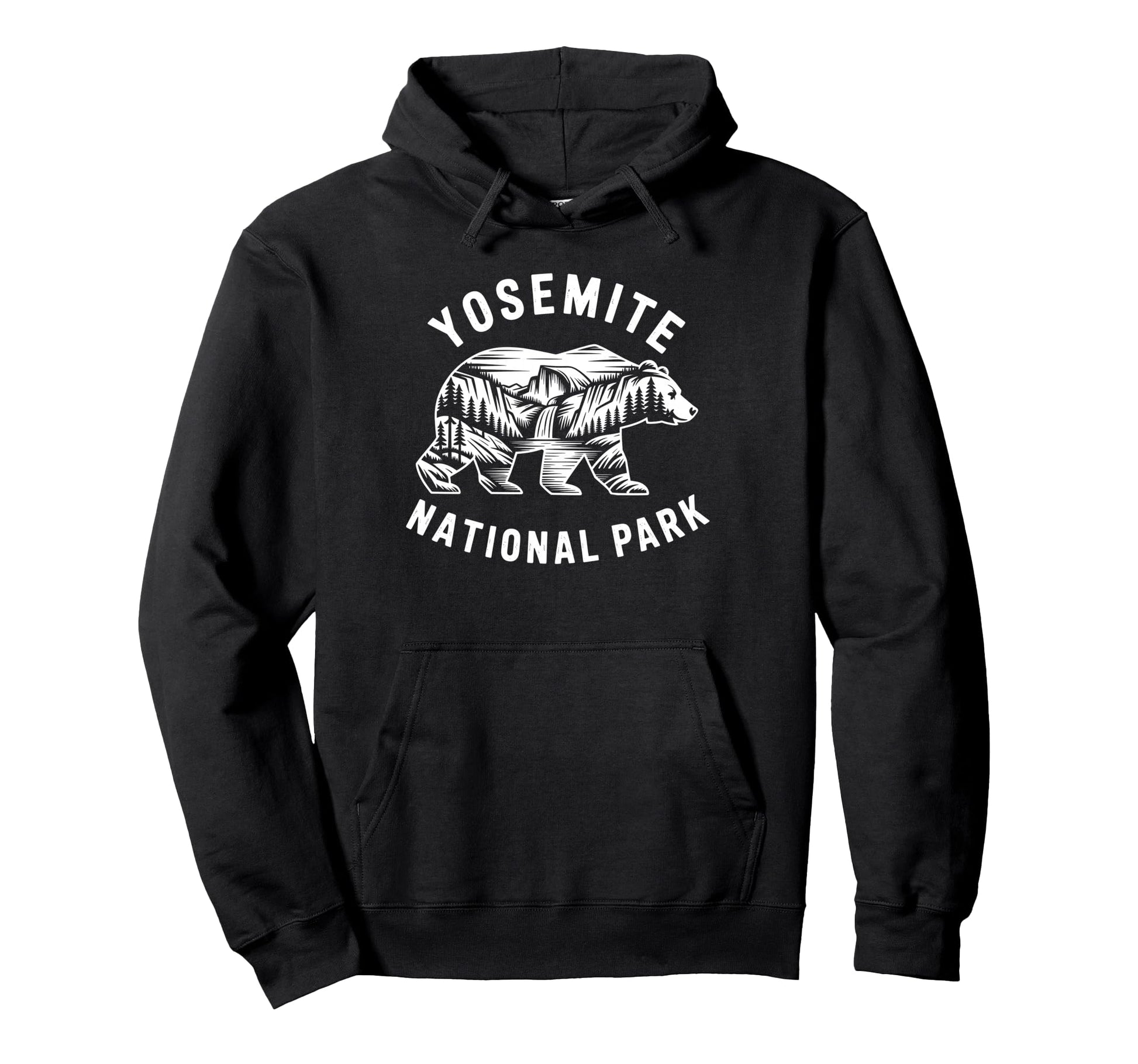 Yosemite Bear National Park Hiking Hoodie - Trendy Graphic for Adults - T-Shirt, Sweatshirt, Hoodie
