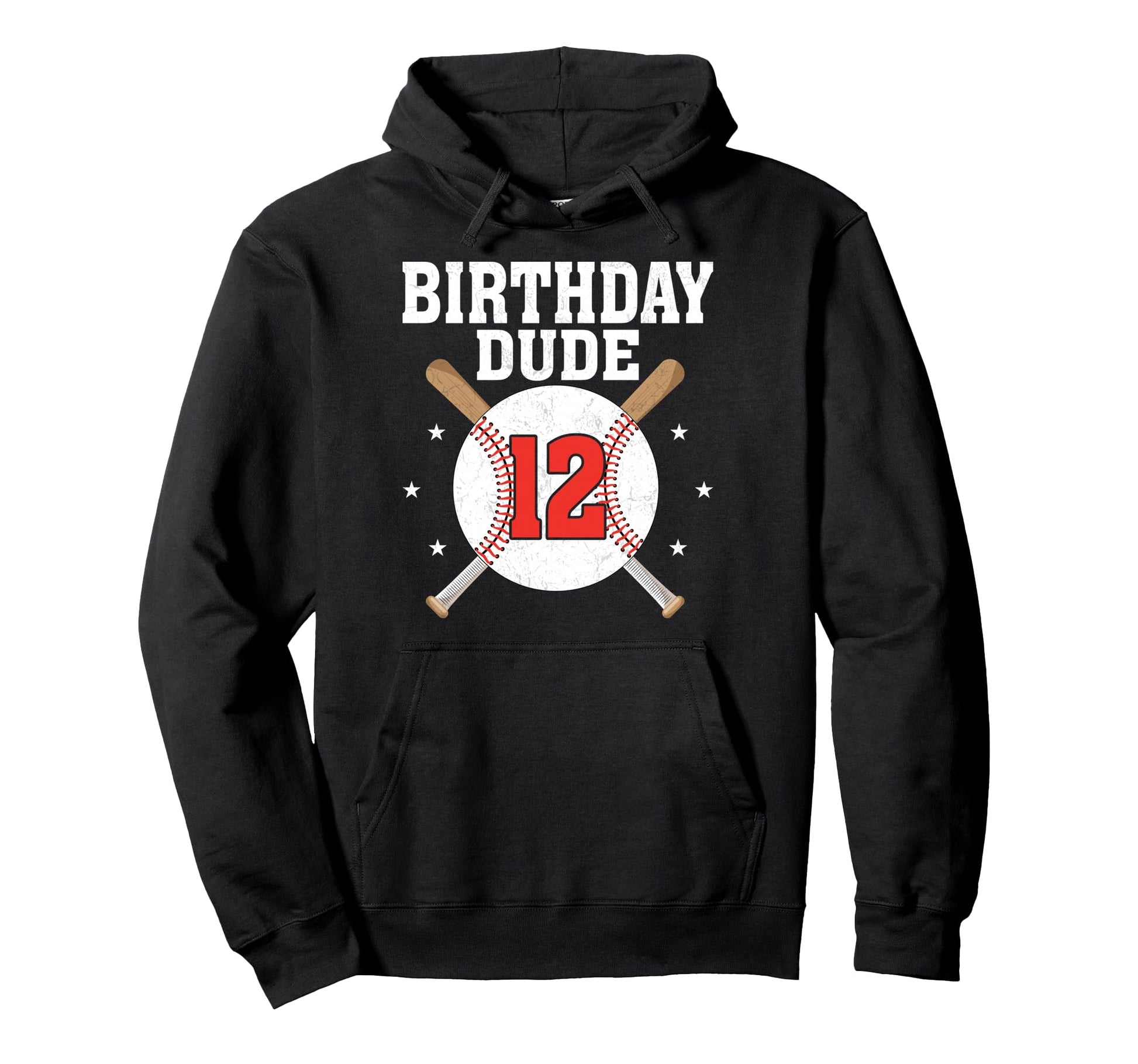 12 Years Old 12Th Birthday Baseball Hoodie - Fun Novelty Design for Adults - T-Shirt, Sweatshirt, Hoodie