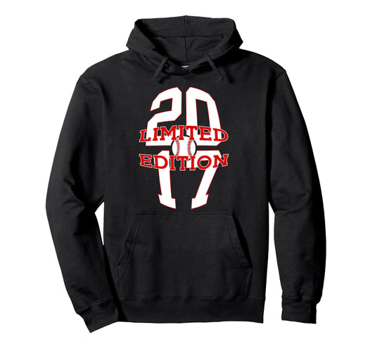 9 Years 2017 Baseball 9Th Birthday Hoodie - Custom Art Print for Adults - T-Shirt, Sweatshirt, Hoodie