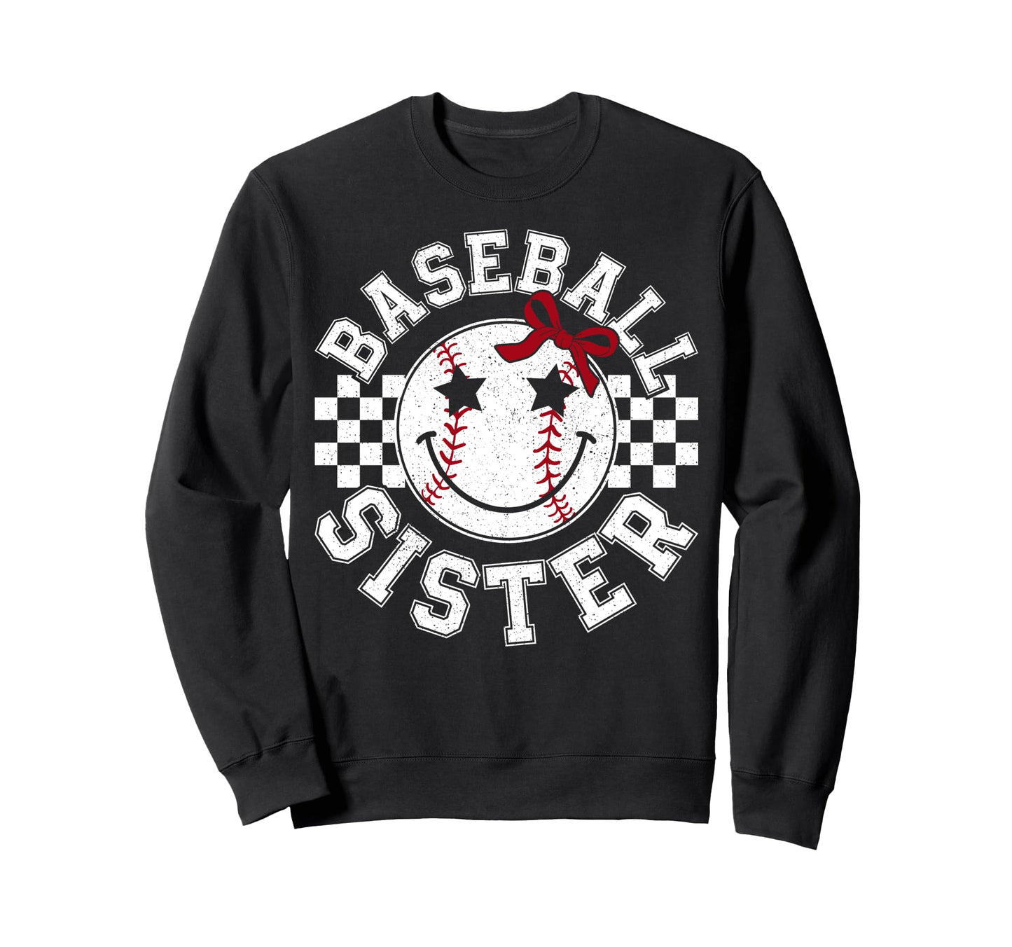 Baseball Sister Coquette Bow Sweatshirt - Streetwear Style for Adults - T-Shirt, Sweatshirt, Hoodie