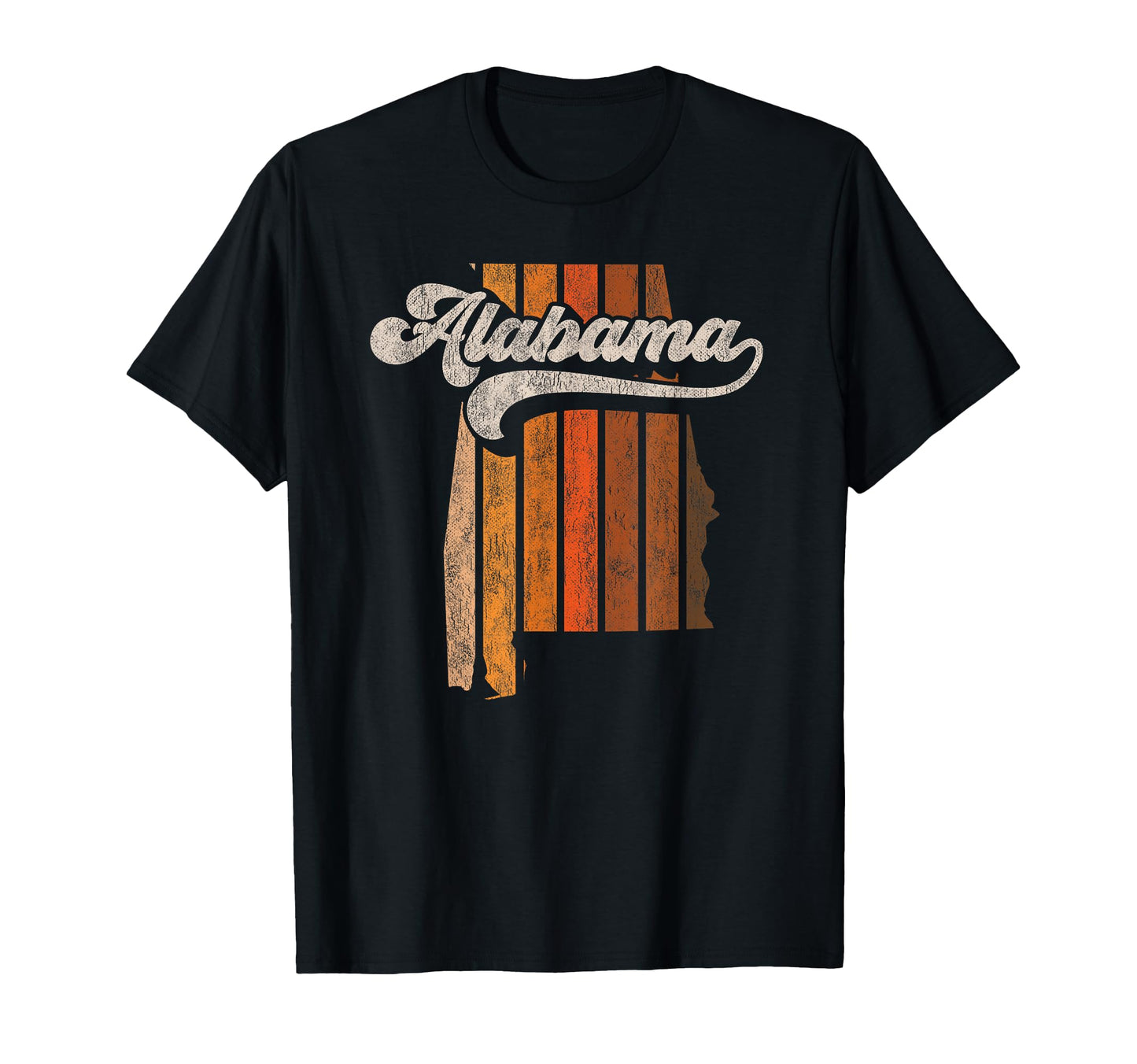 Alabama 70S Stripes Silhouette T-Shirt - Novelty Apparel for Adults - T-Shirt, Sweatshirt, Hoodie