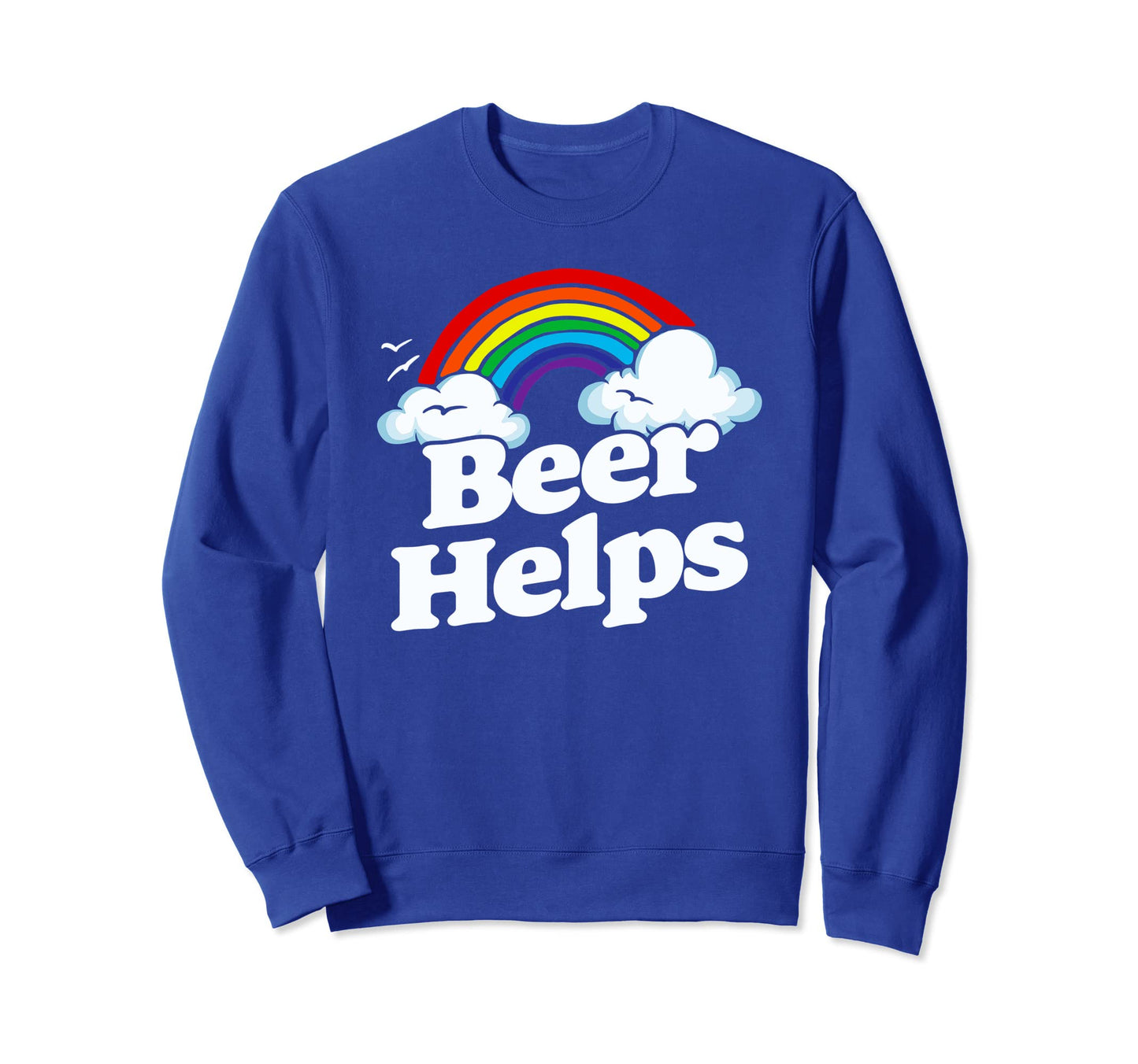 Beer Helps Funny Minimalist Sweatshirt - Aesthetic Graphic Unisex - T-Shirt, Sweatshirt, Hoodie