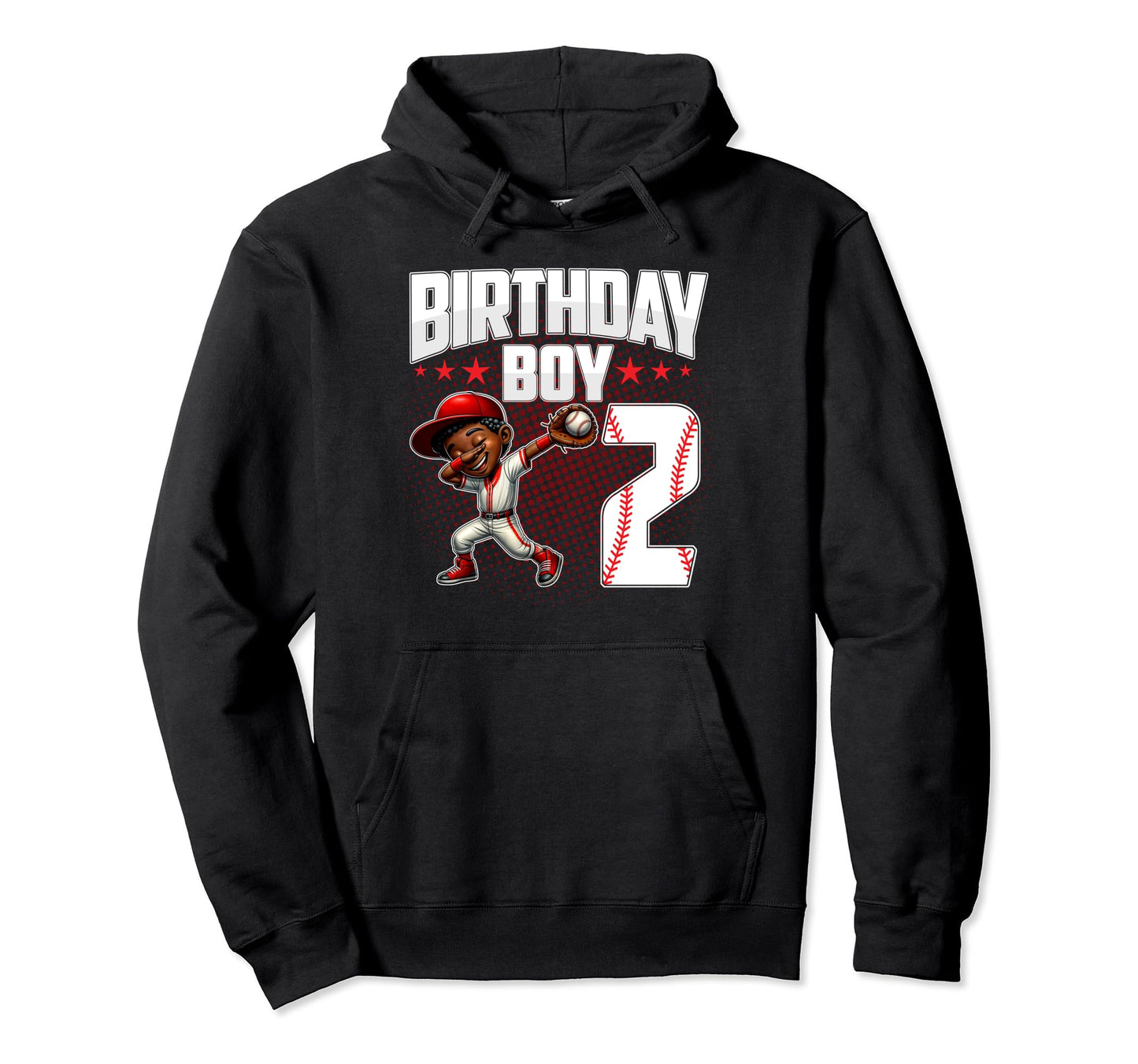 2Nd Birthday Baseball Dabbing 2 Years Hoodie - Custom Art Print for Adults - T-Shirt, Sweatshirt, Hoodie
