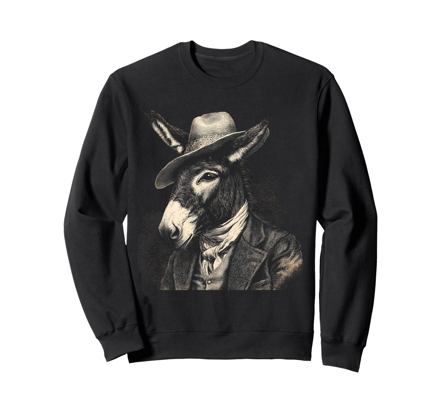 Country Cowboy Donkey Rodeo Sweatshirt - Casual Everyday Wear for Adults - T-Shirt, Sweatshirt, Hoodie
