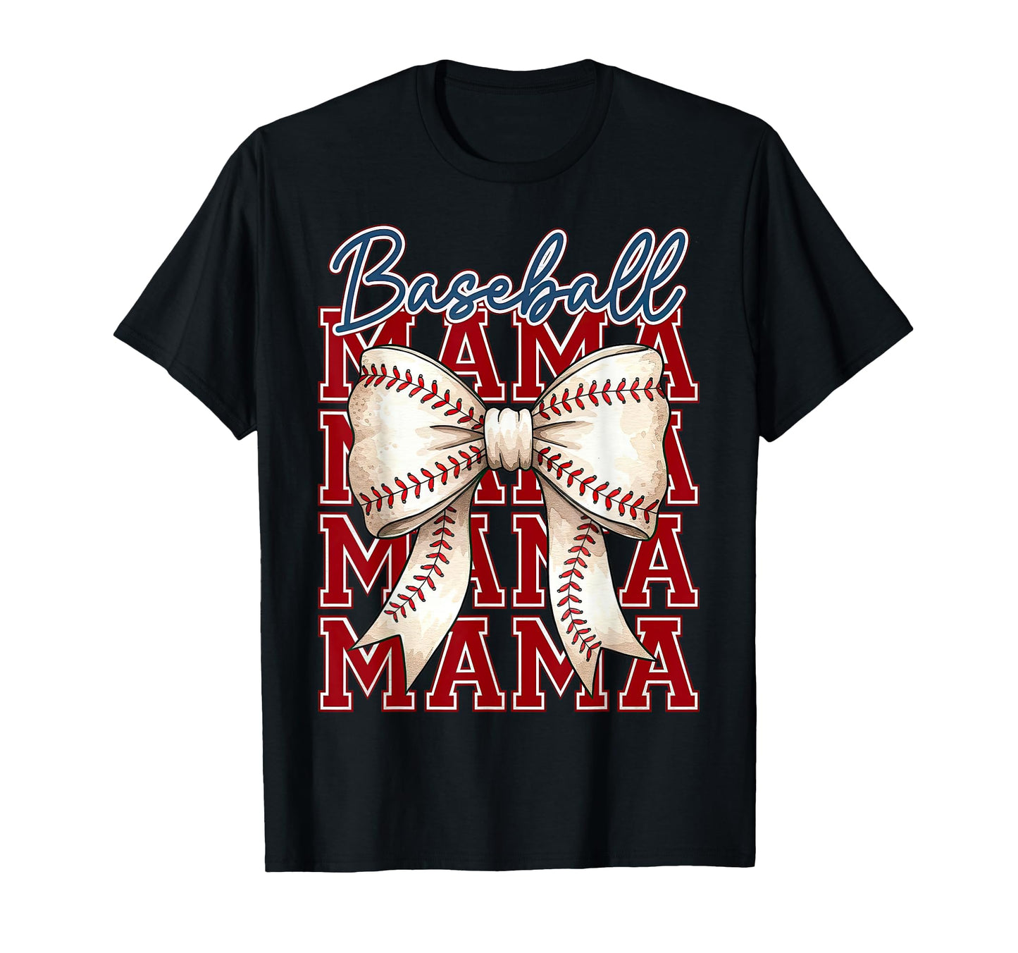 Baseball Coquette Bow Mama Baseball T-Shirt - Trendy Graphic Men Women - T-Shirt, Sweatshirt, Hoodie